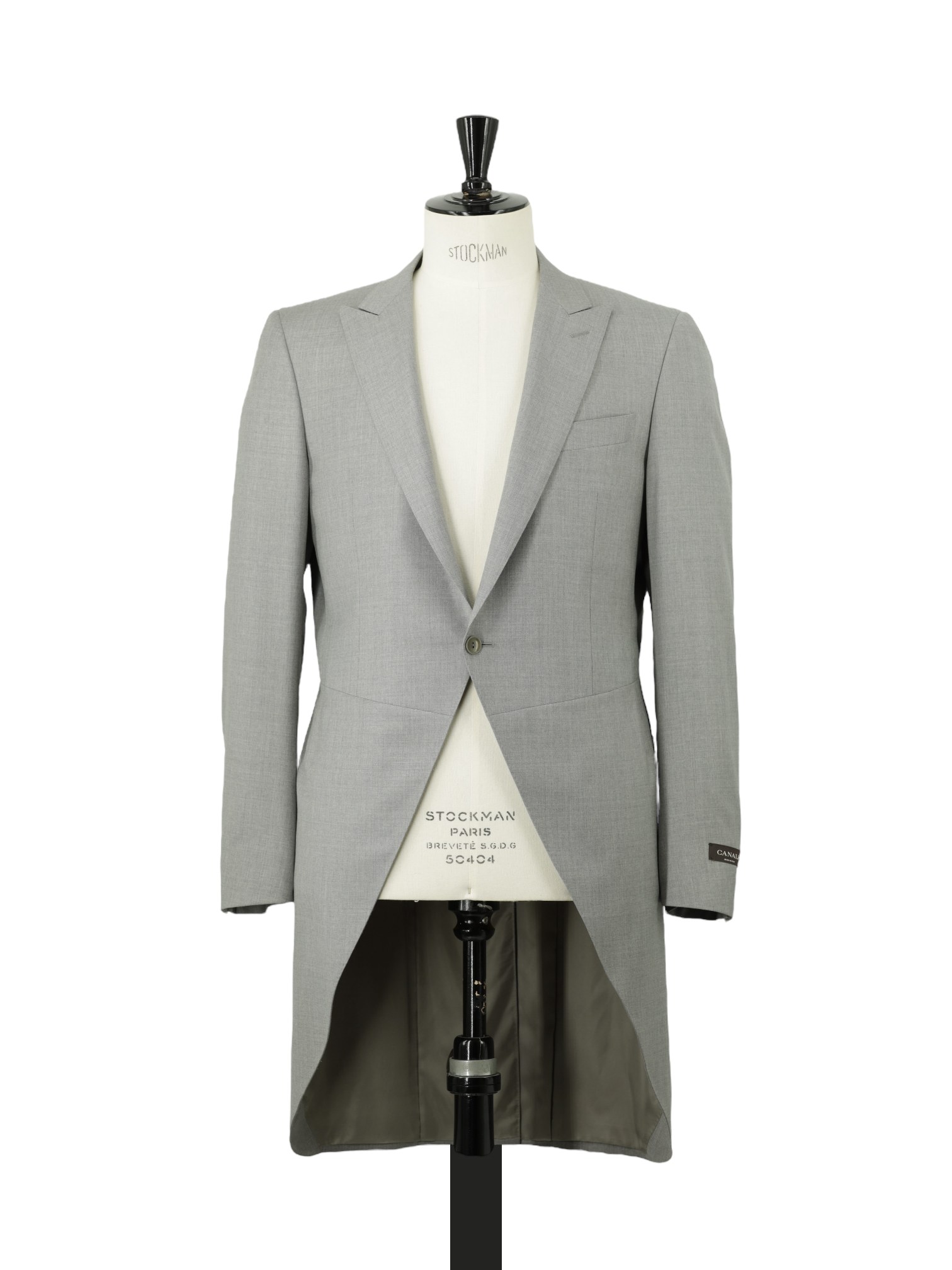 Canali Light Grey Extrafine Wool Twill Jacquet