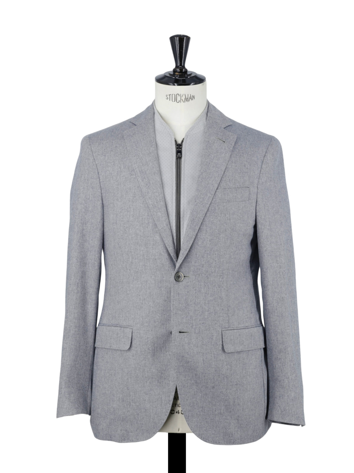 Corneliani Grey Pure Silk & Suede-Front Vespa Jacket