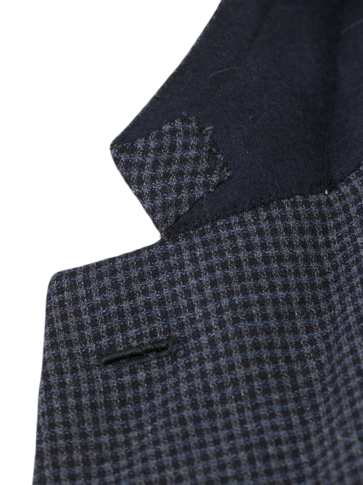 Brioni Blue Wool, Cashmere & Silk Pied de Poule Brunico Jacket