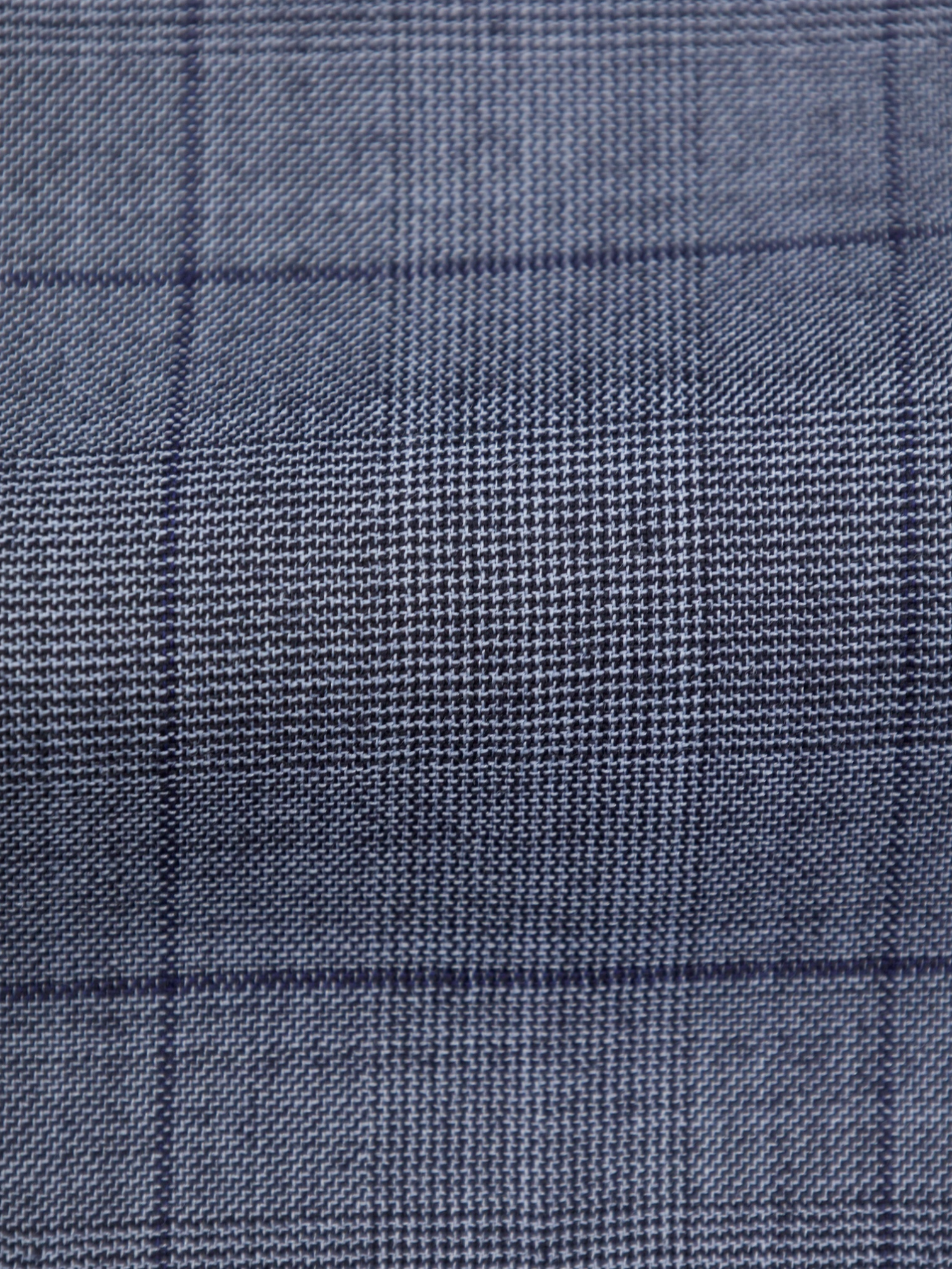 Orazio Luciano Grey & Navy Wool, Silk & Linen Windowpane Suit