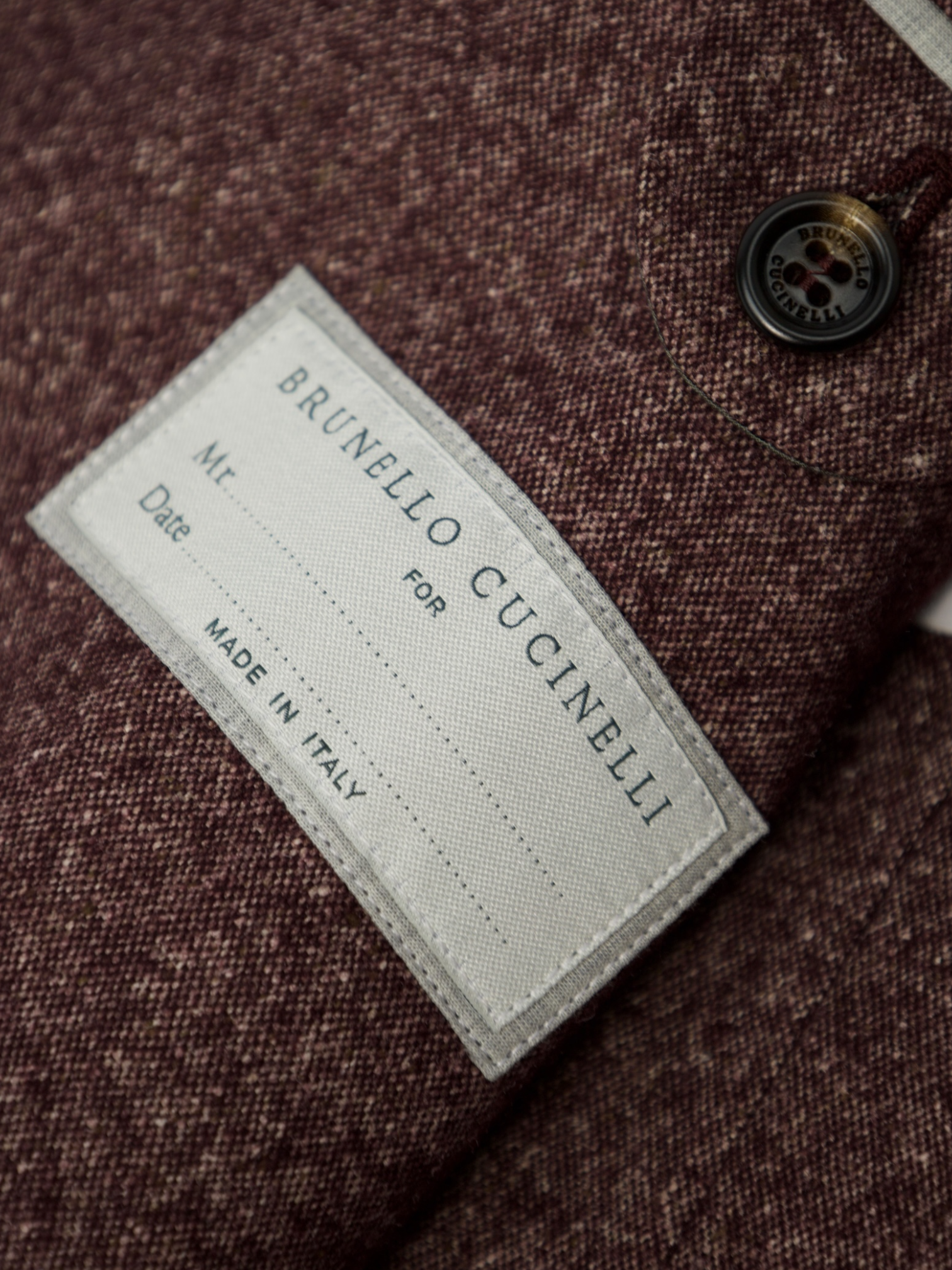 Brunello Cucinelli Aubergine Wool, Silk & Cashmere Jacket