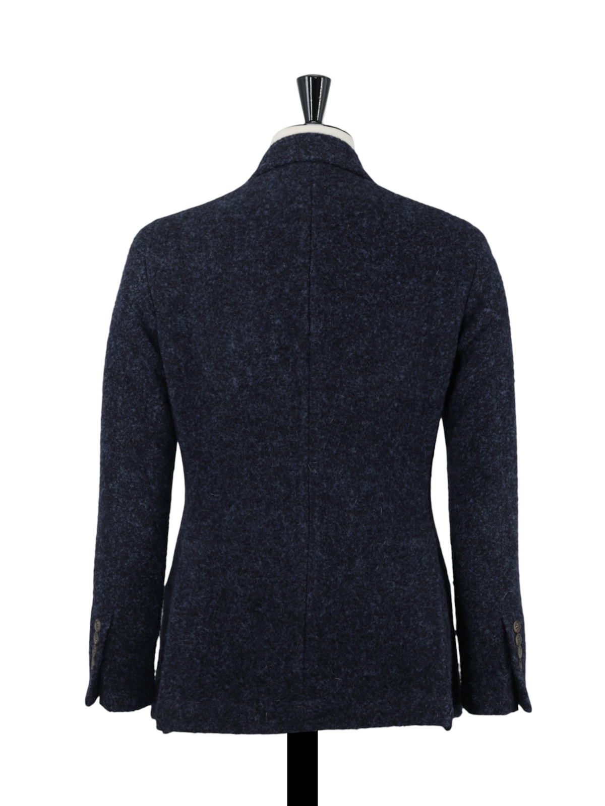 Brunello Cucinelli Dark Blue Plushy Alpaca-Blend Double Breasted Coat