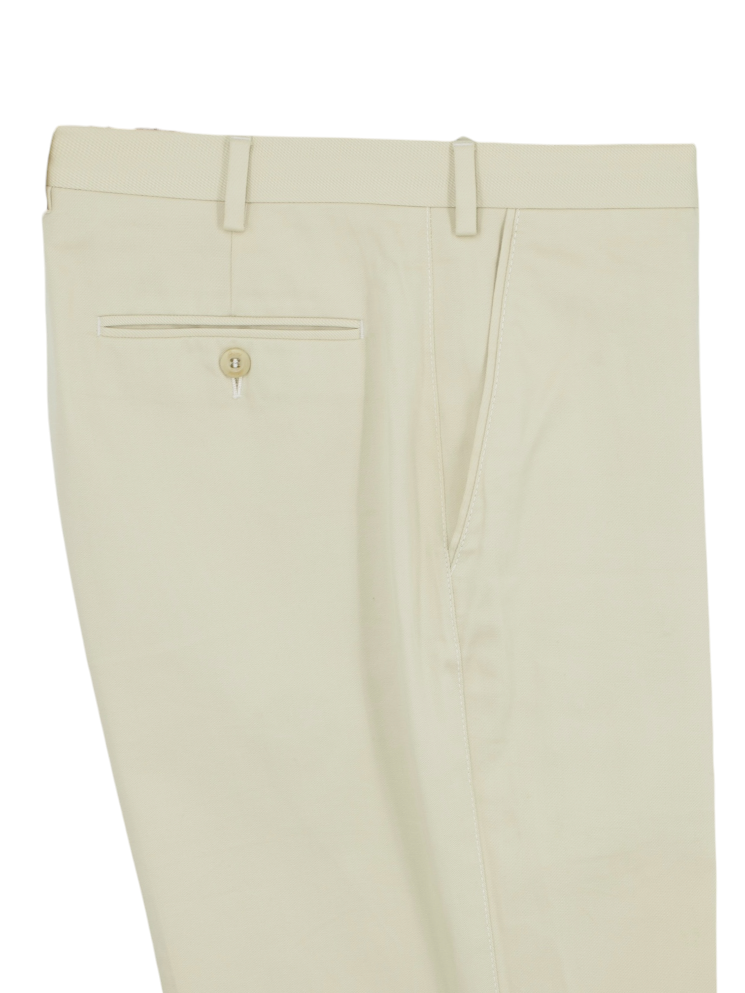 Brioni Ecru Pure Cotton Twill Portorico Trousers