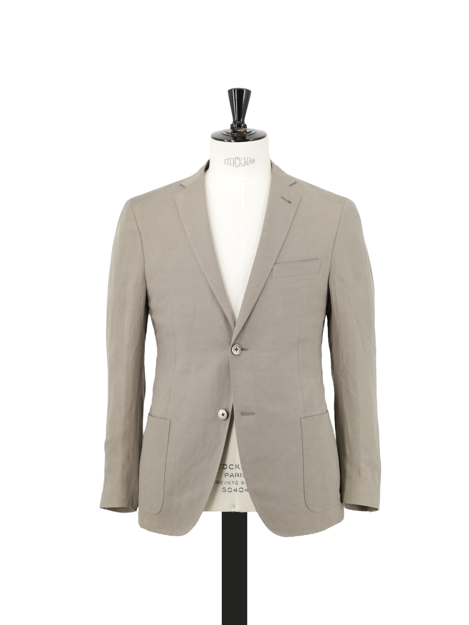 Corneliani Taupe Linen & Silk Plain Summer Suit