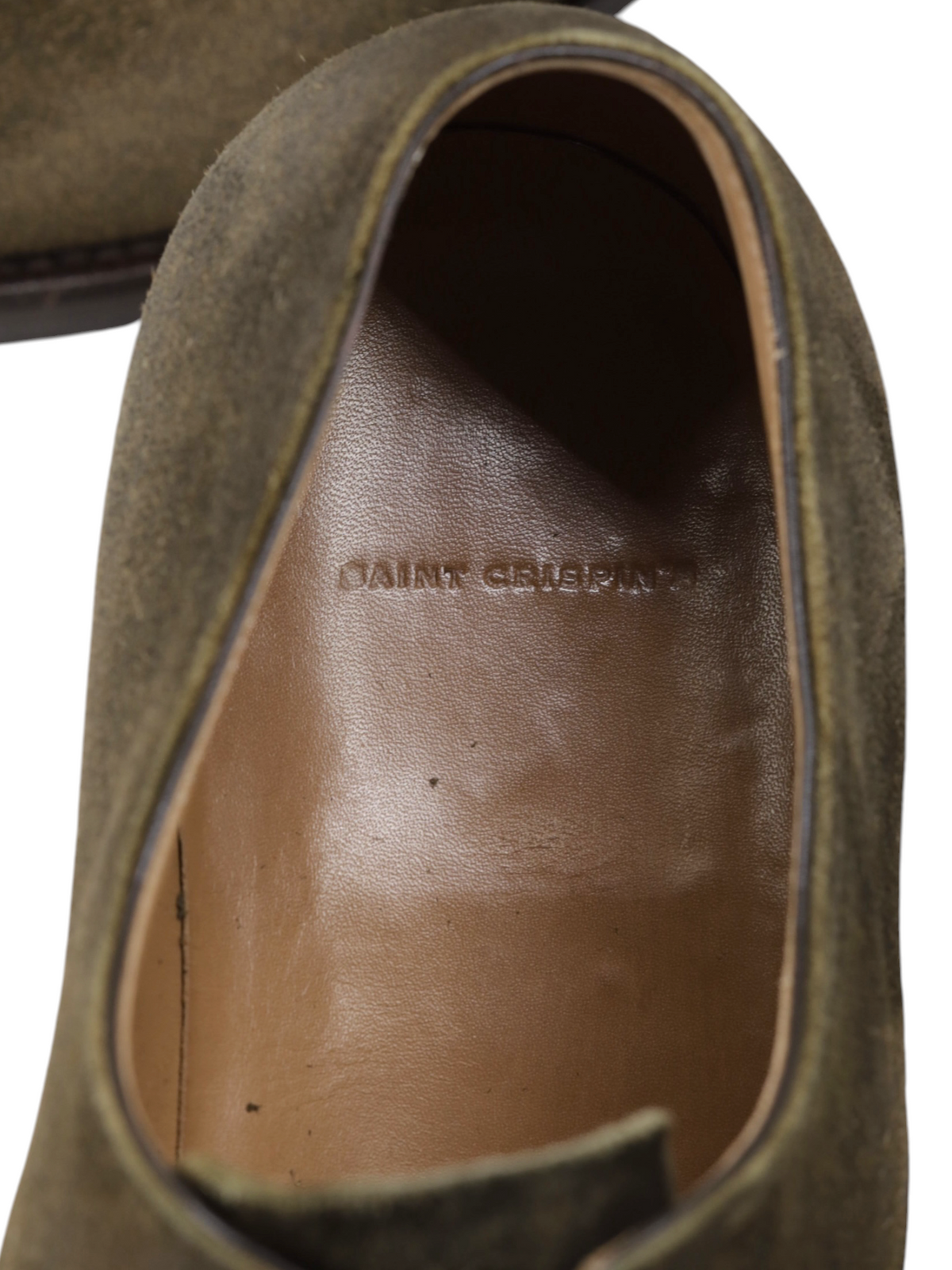 Saint Crispin's Olive Drab Suede Two-Eyelets "118" Derby