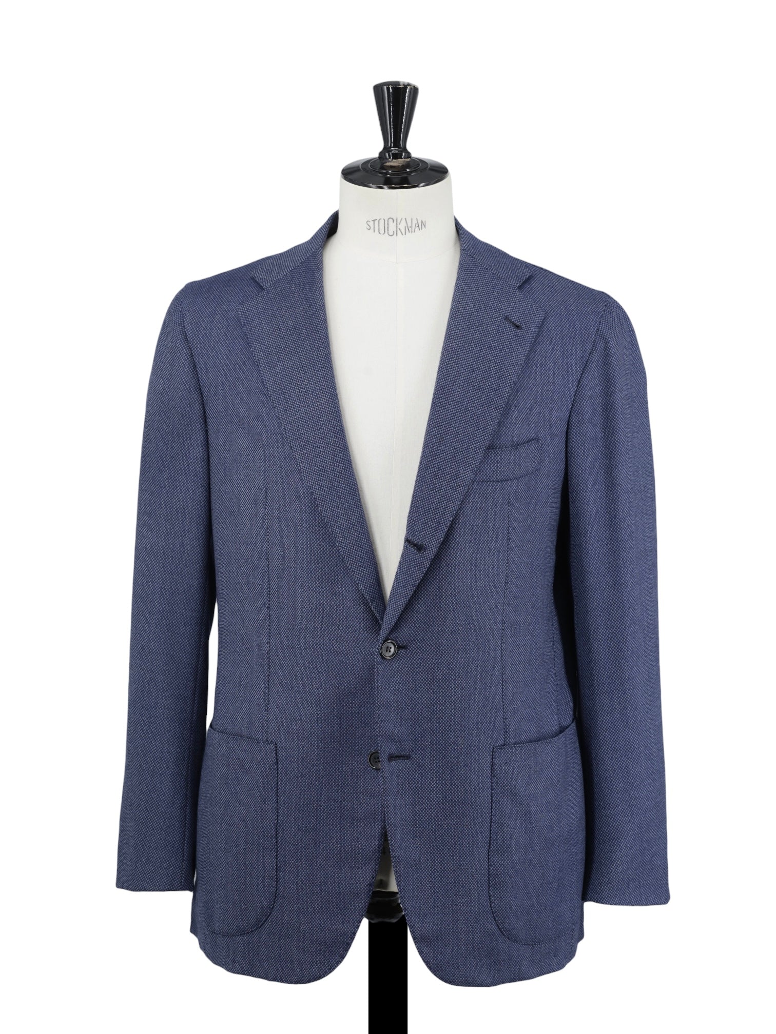 Orazio Luciano Steel Blue Wool Panama-Weave Jacket