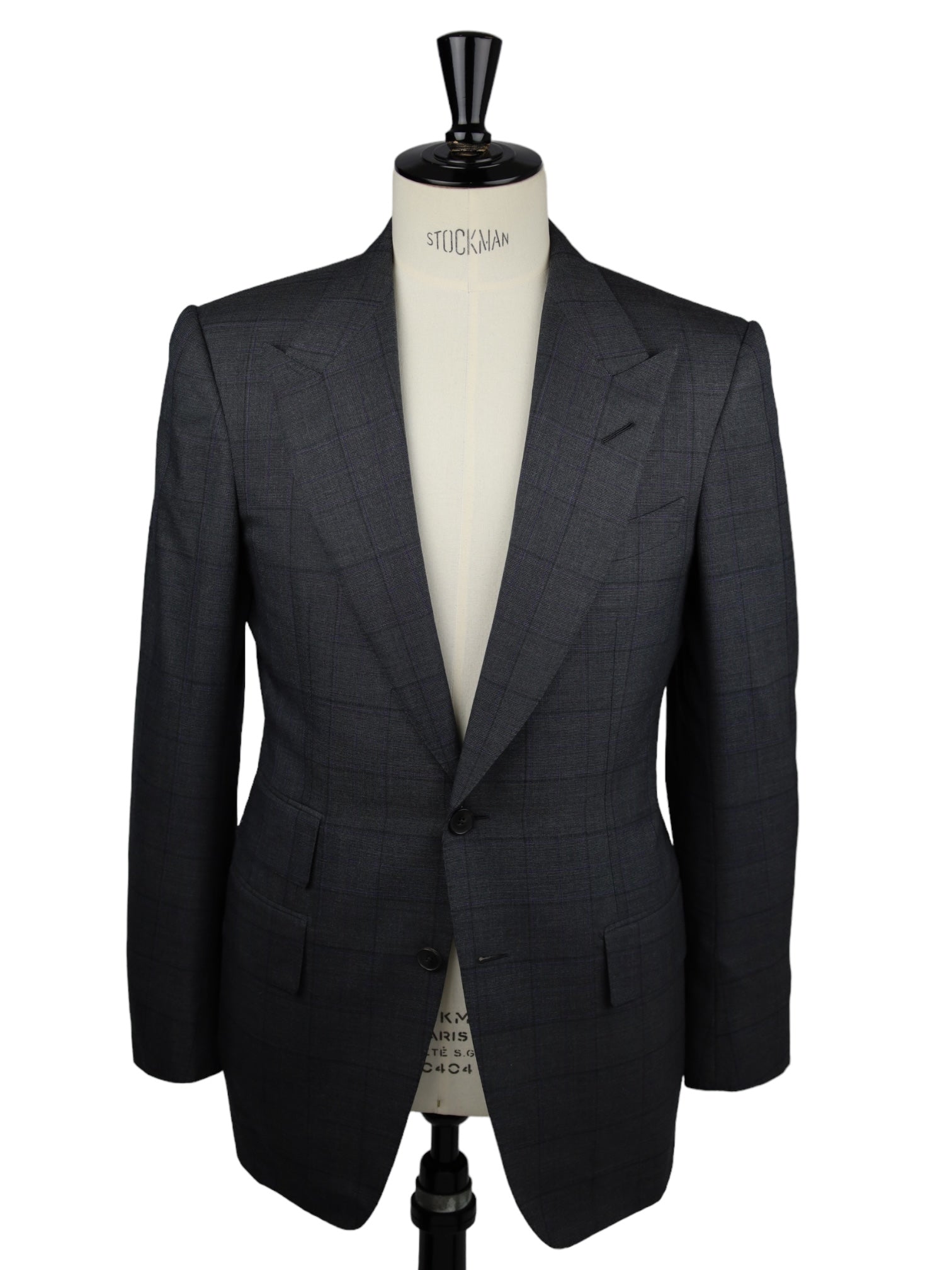 Tom Ford Grey Glenplaid Wool & Silk Suit