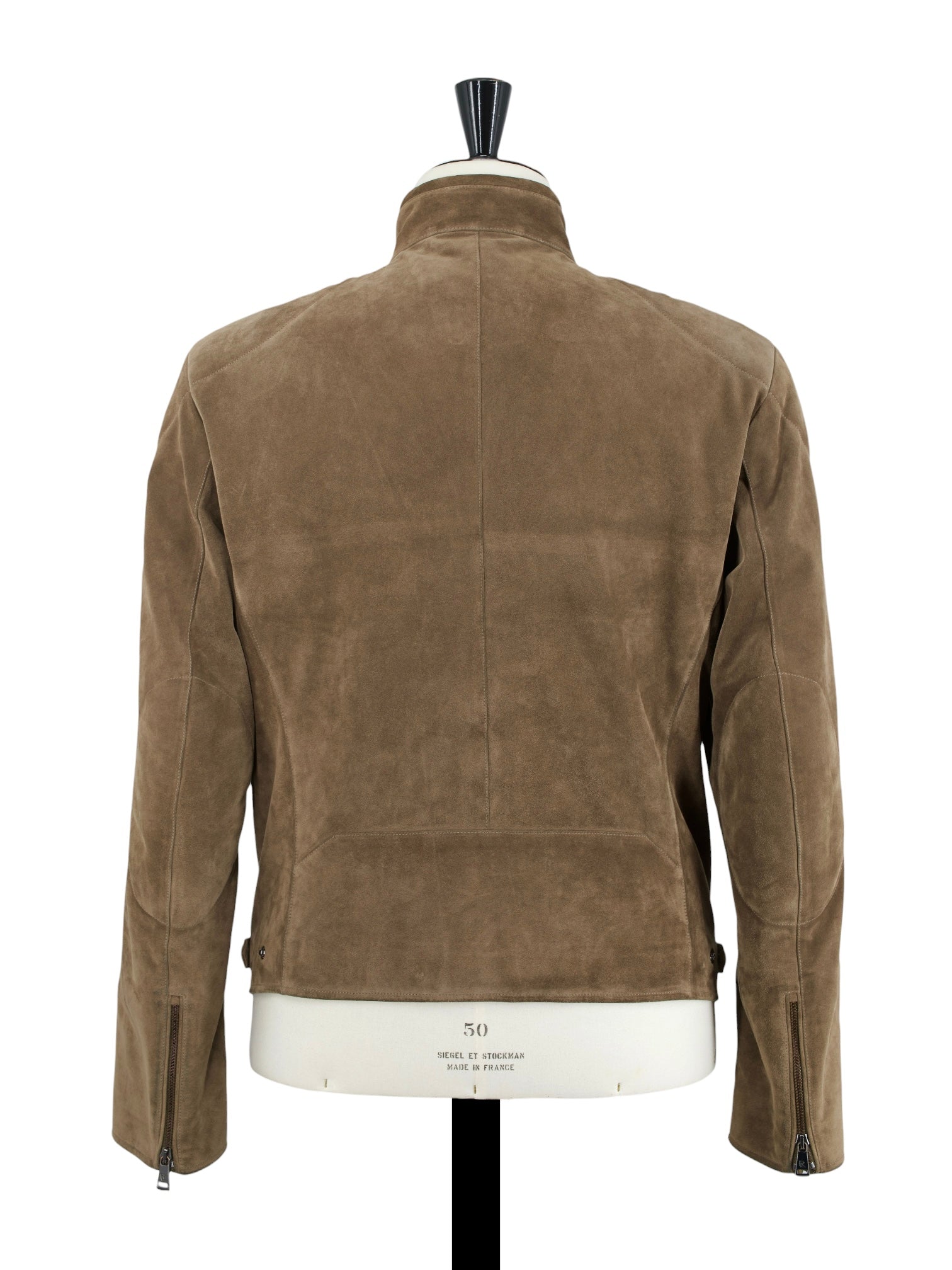 Ralph Lauren Purple Label Brown Calf-Suede Biker Jacket