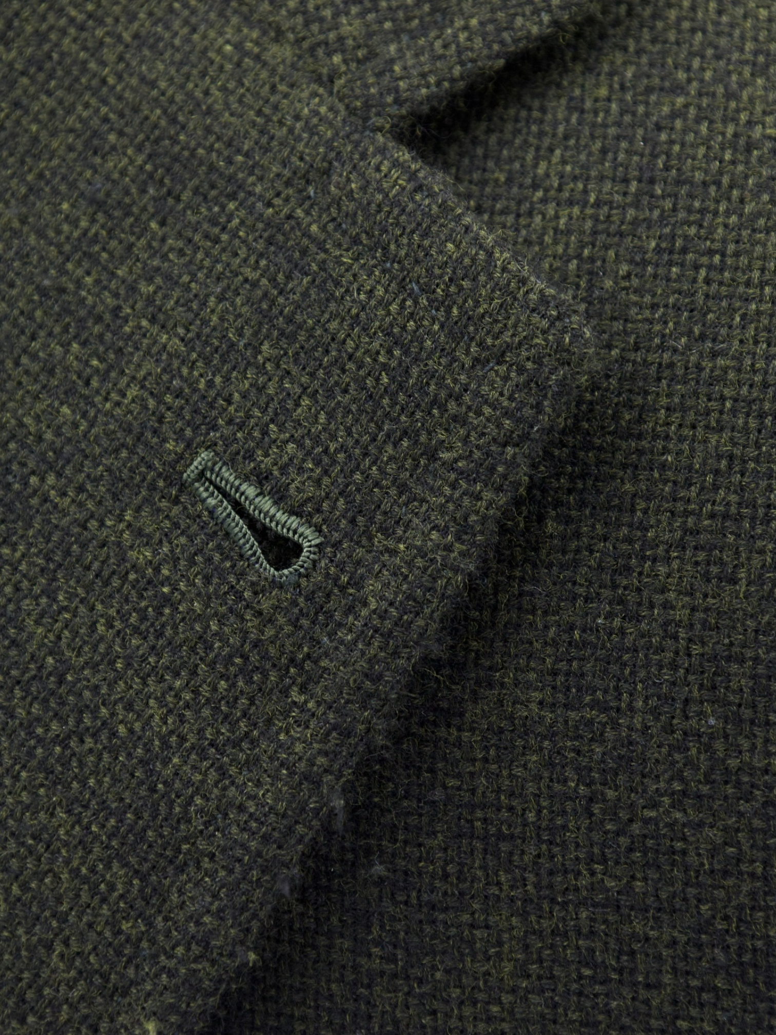 Orazio Luciano Forest Green Wool & Cashmere Micro-Structure Jacket