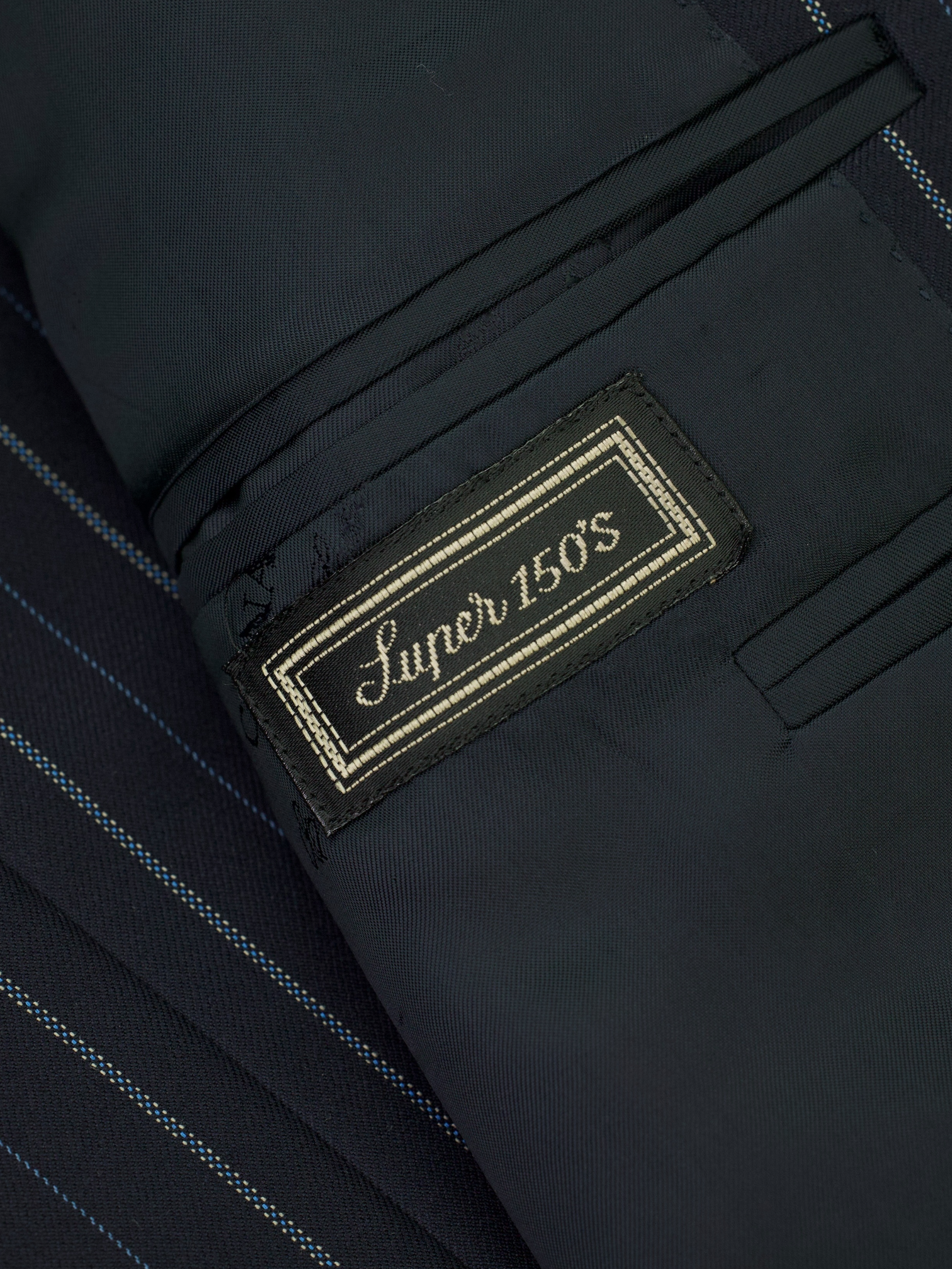 Canali Navy & Light Blue Super 150's "Exclusive Collection" Multi-Pinstripe Suit