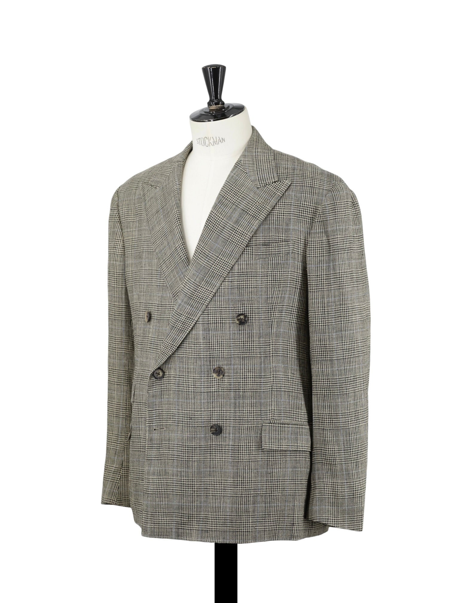 Ralph Lauren Purple Label Light Brown Silk & Linen Glenplaid Suit