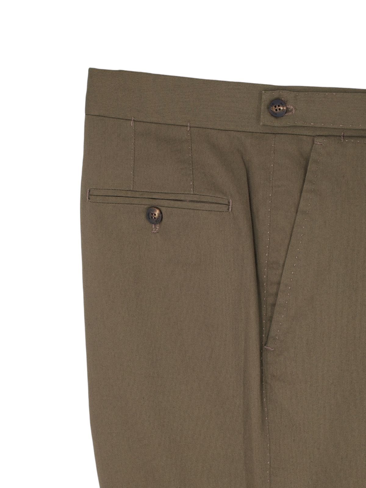 Sartoria Voglio Dark Khaki Cotton-Twill Sartorial Gurkha Trousers