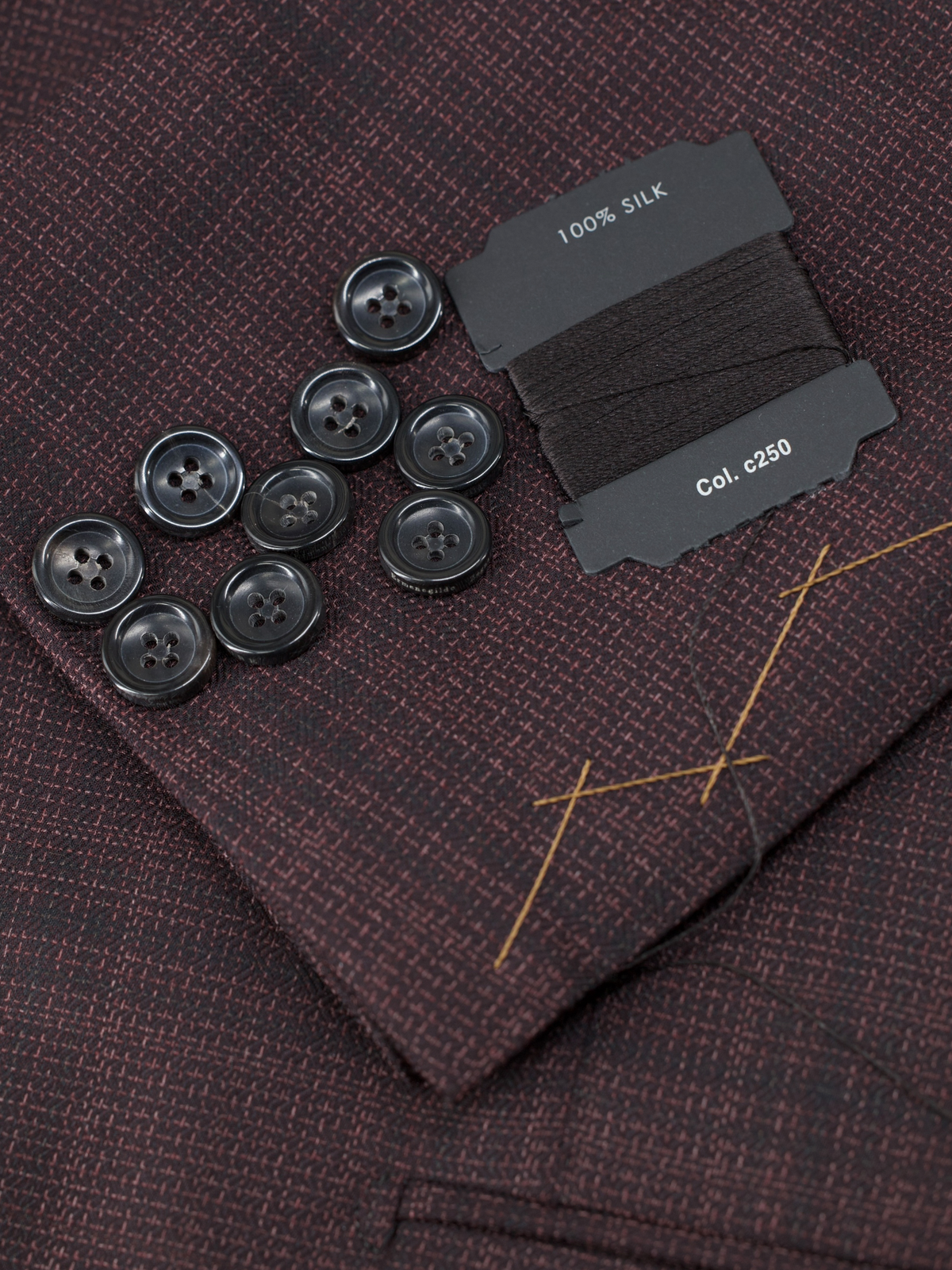 Ermenegildo Zegna Couture Burgundy "Centoventimila" Wool Checkered Jacket