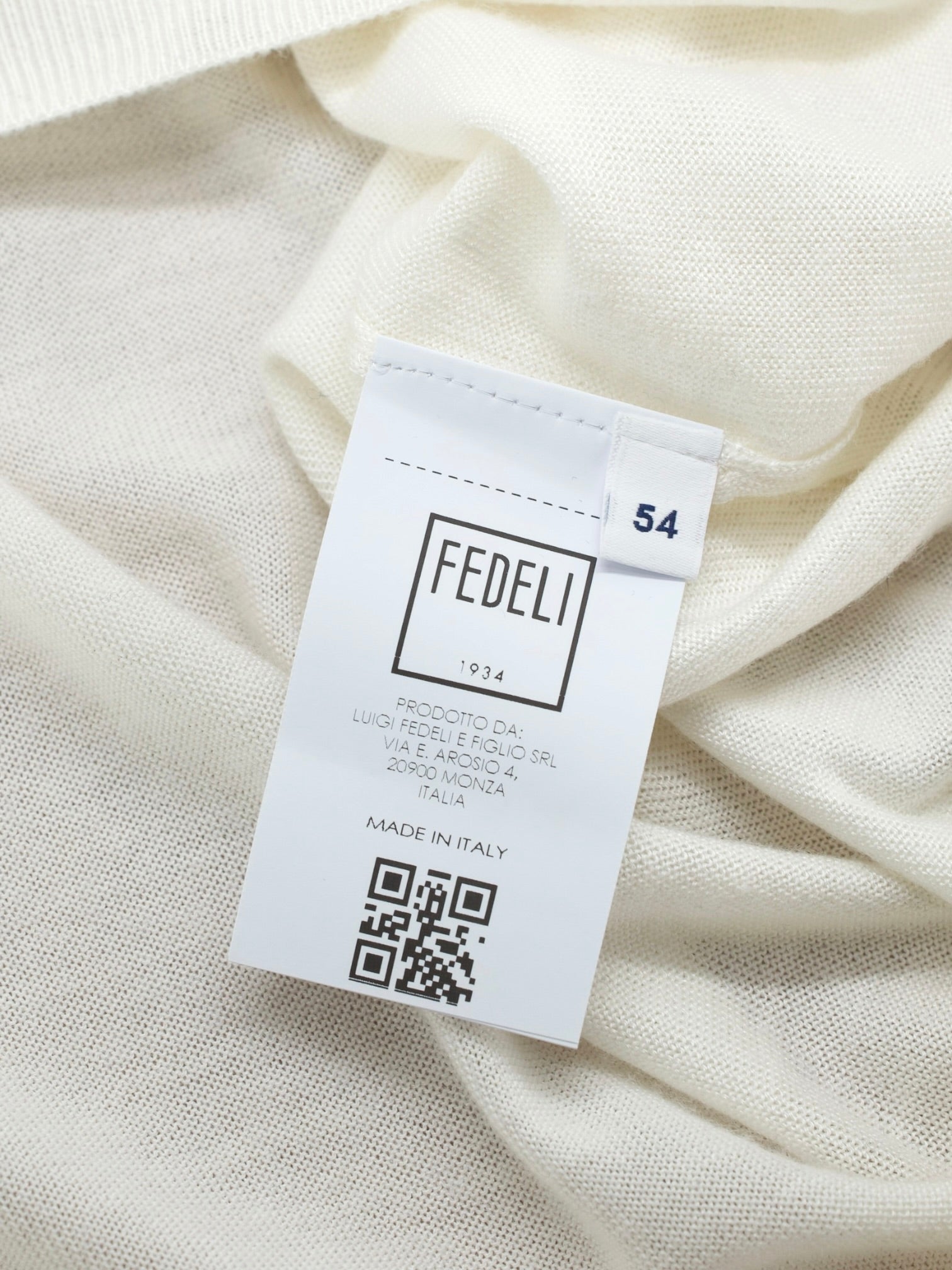 Fedeli White Cashmere & Silk Quarter-Zip Sweater
