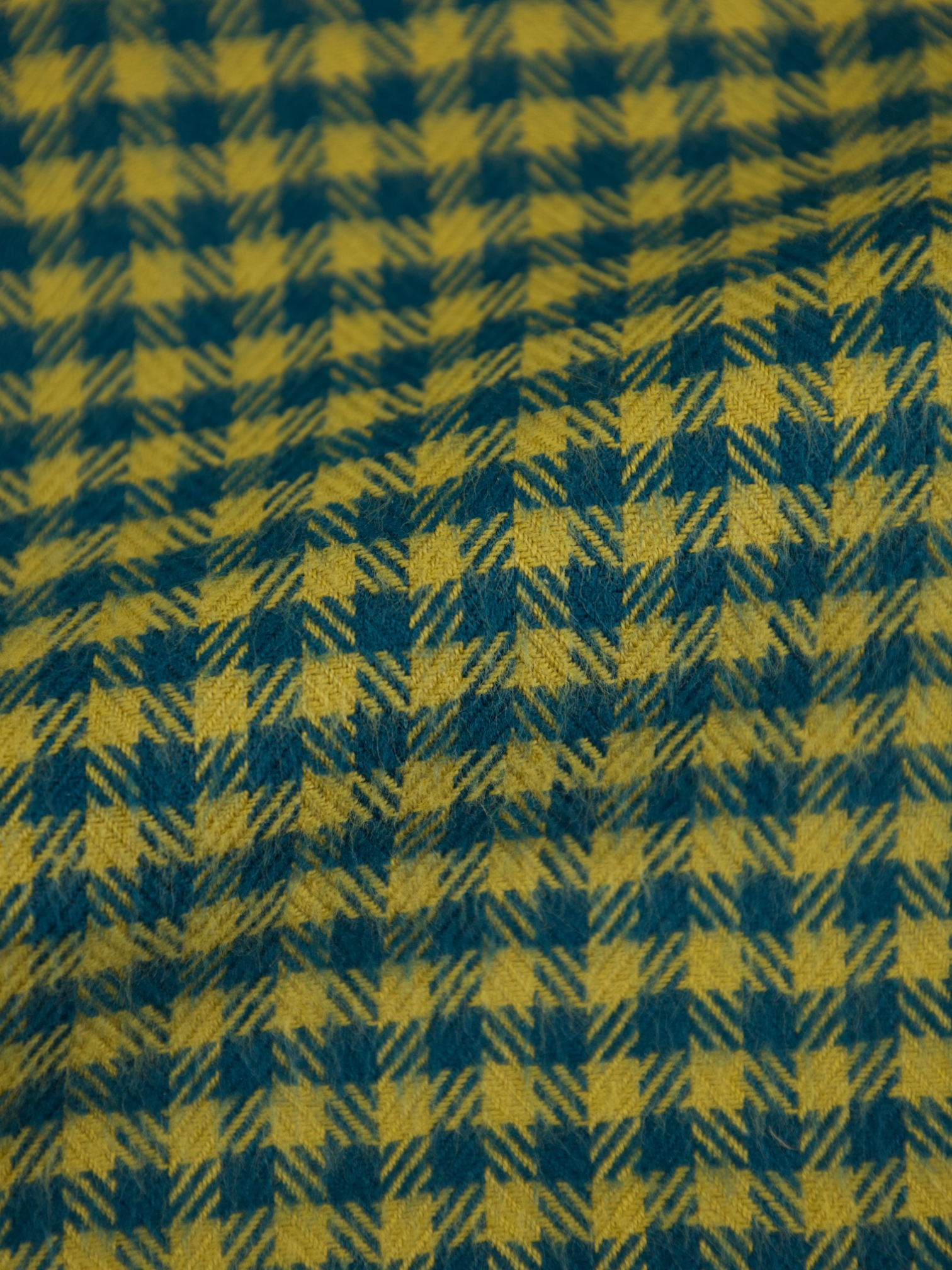 Fray Yellow & Petrol Gingham Check Flannel Shirt