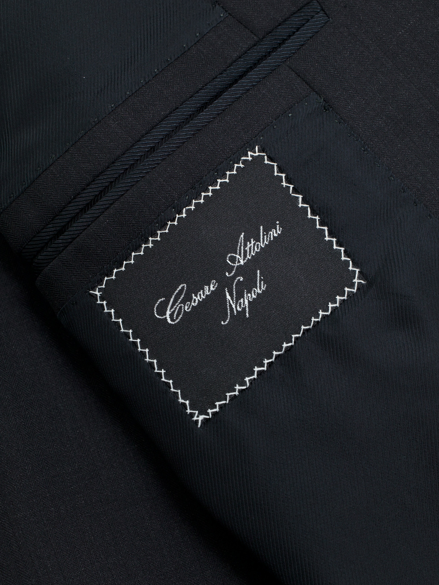 Cesare Attolini Anthracite Super 130's Micro-Herringbone Suit