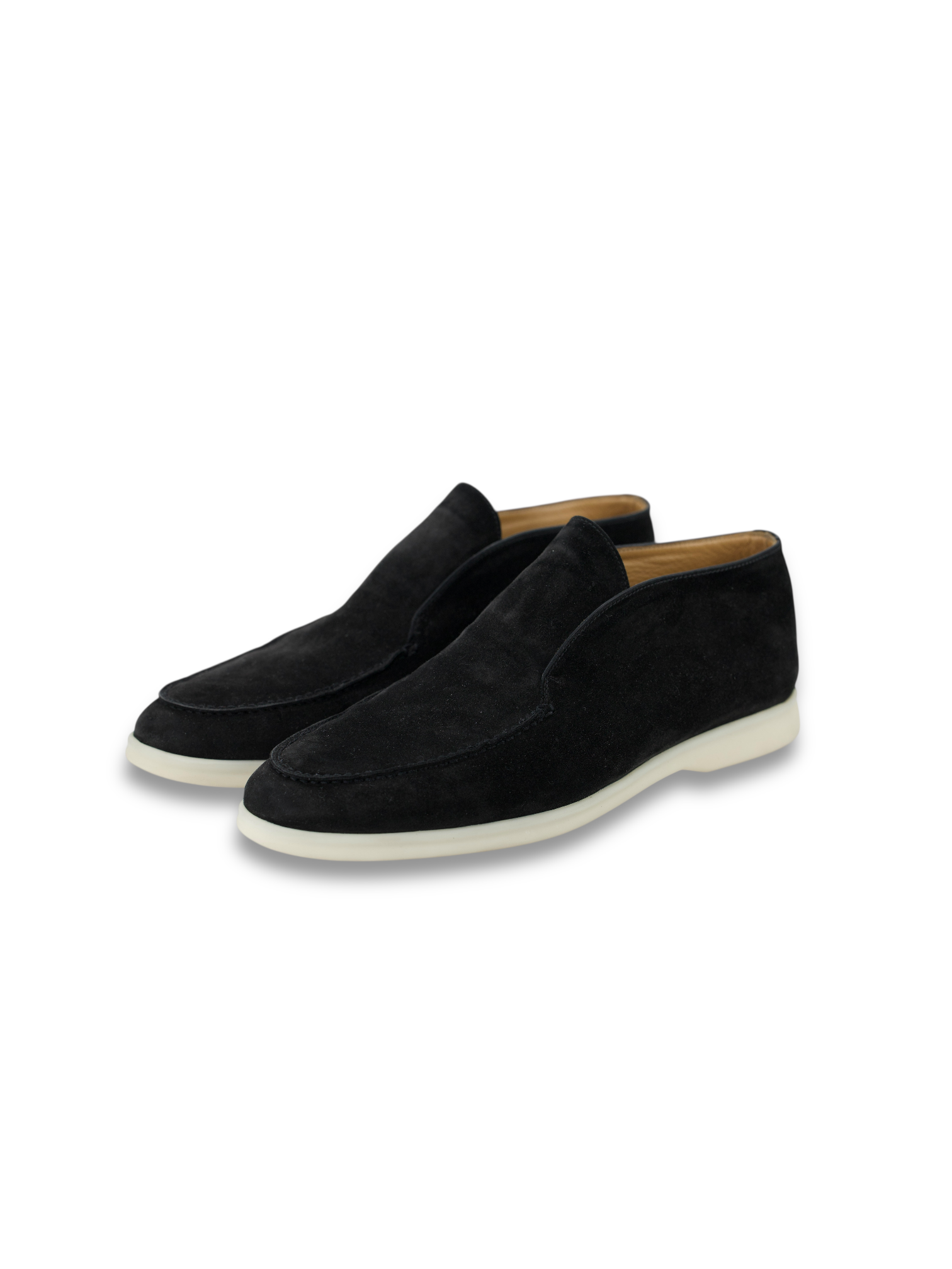 Loro Piana Black Suede Open Walk Ankle Boots