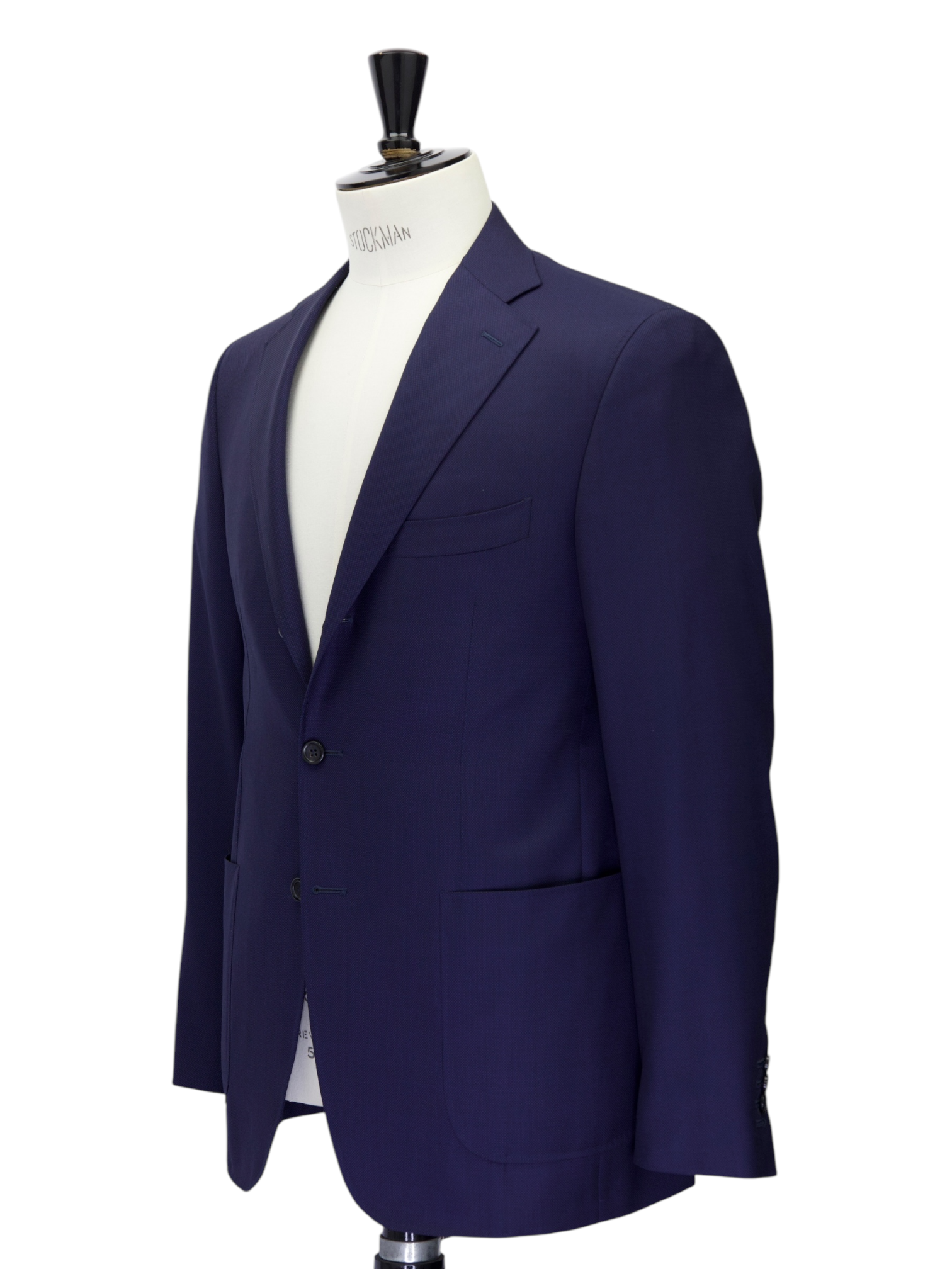 Canali Marine Blue Wool Birdseye Suit + Extra Trousers