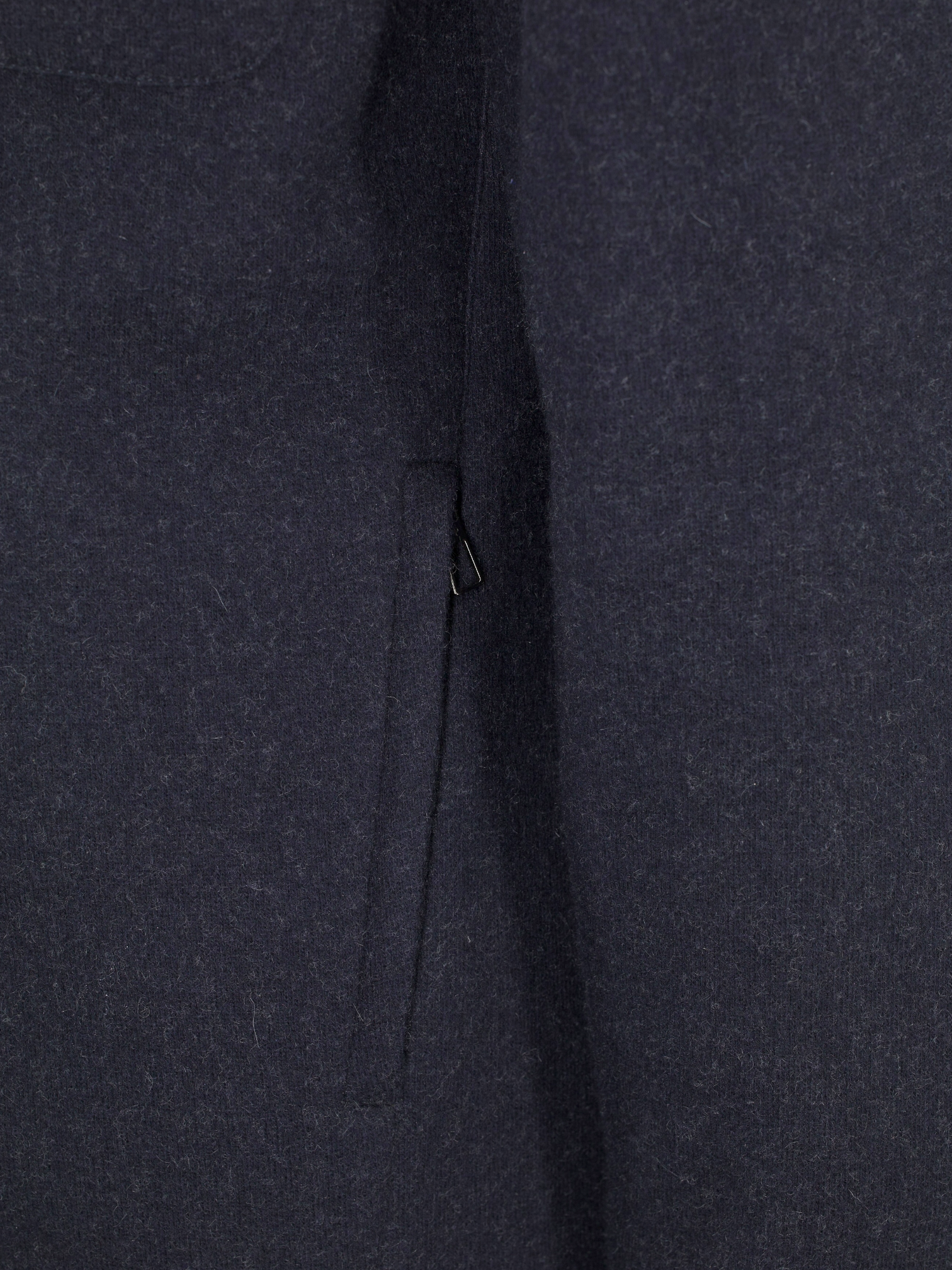 Loro Piana Navy Jersey Novalis Cashmere & Castorino Fur Lining Sweater Overshirt Jacket