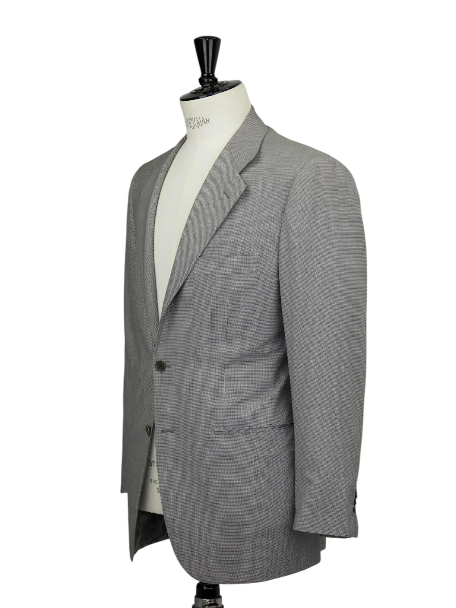 Kiton Light Grey 14-Micron Puppytooth Suit