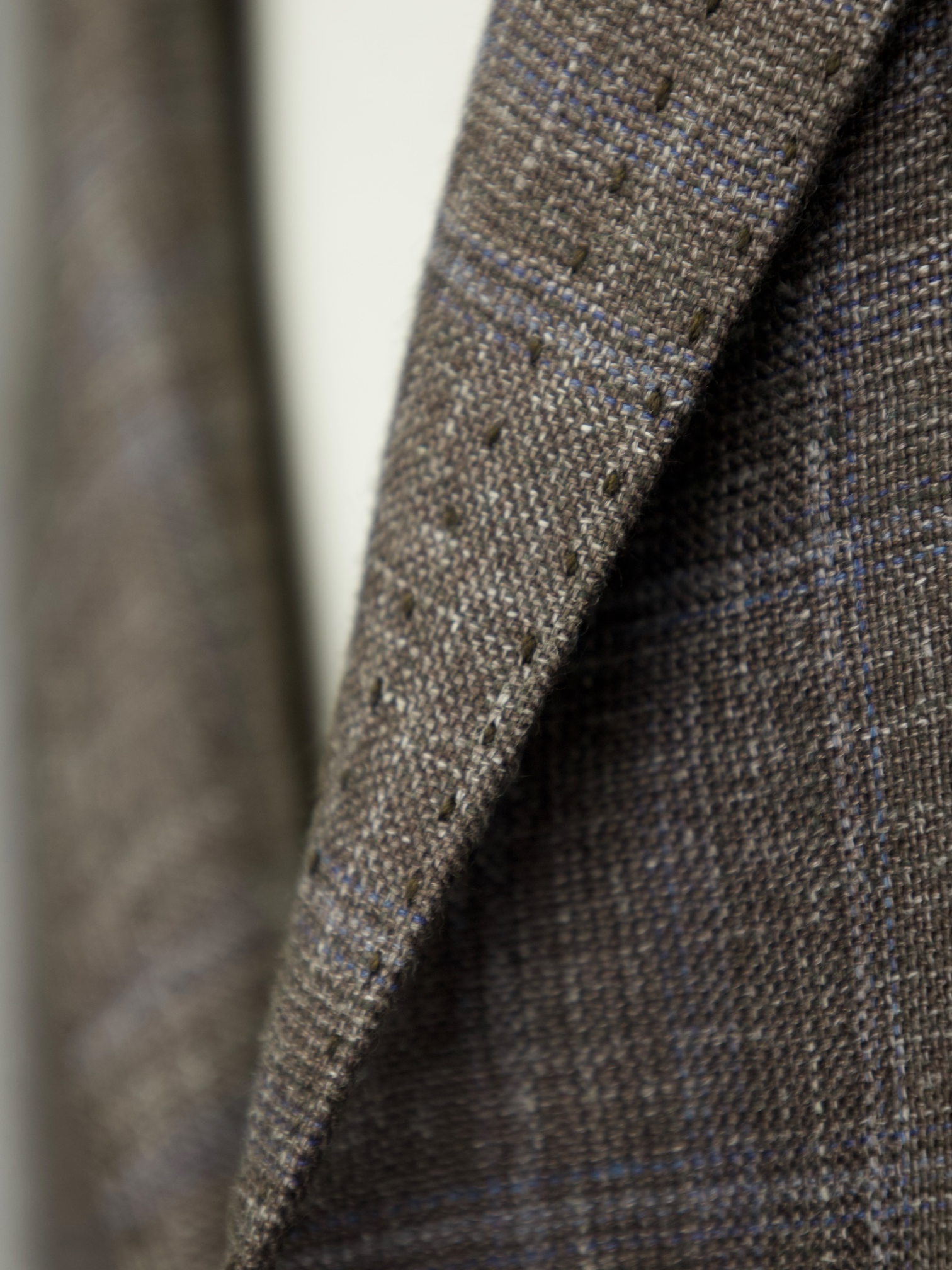 Cesare Attolini Light Brown Cashmere, Silk & Linen Checkered Jacket