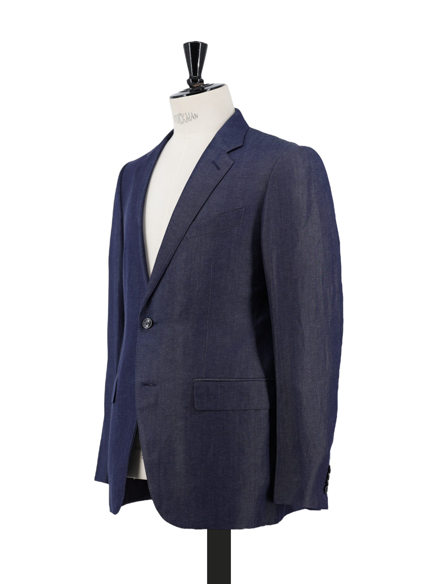 Ermenegildo Zegna Dark Blue Wool & Linen Twill Torino Suit