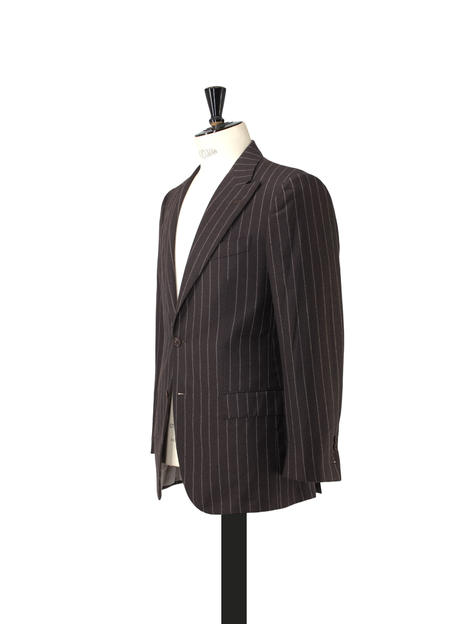 Kiton Chocolate Brown Pure Cashmere Pinstripe Sartorial Winter Suit
