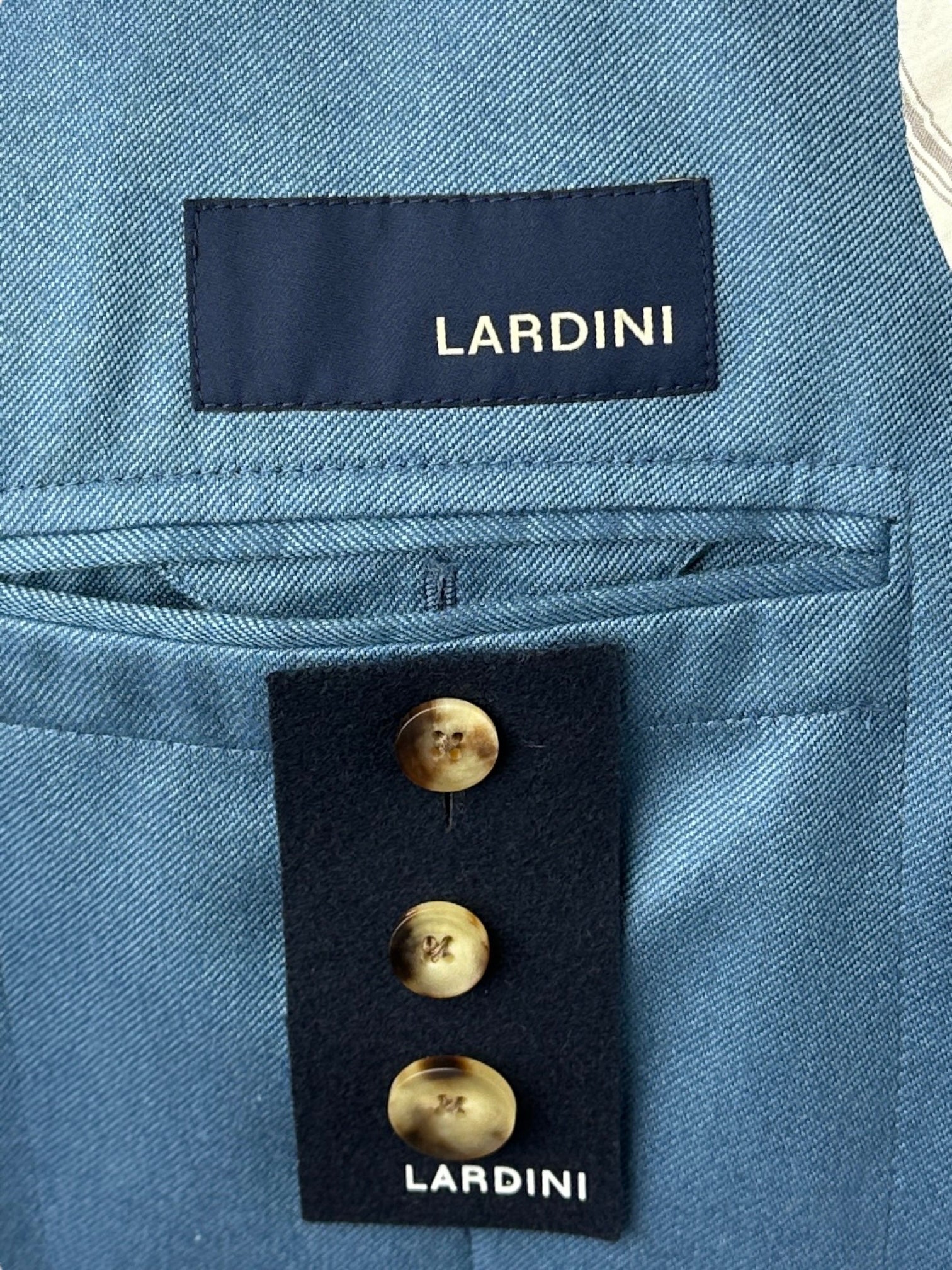 Lardini Denim Blue Cashmere & Silk Jacket