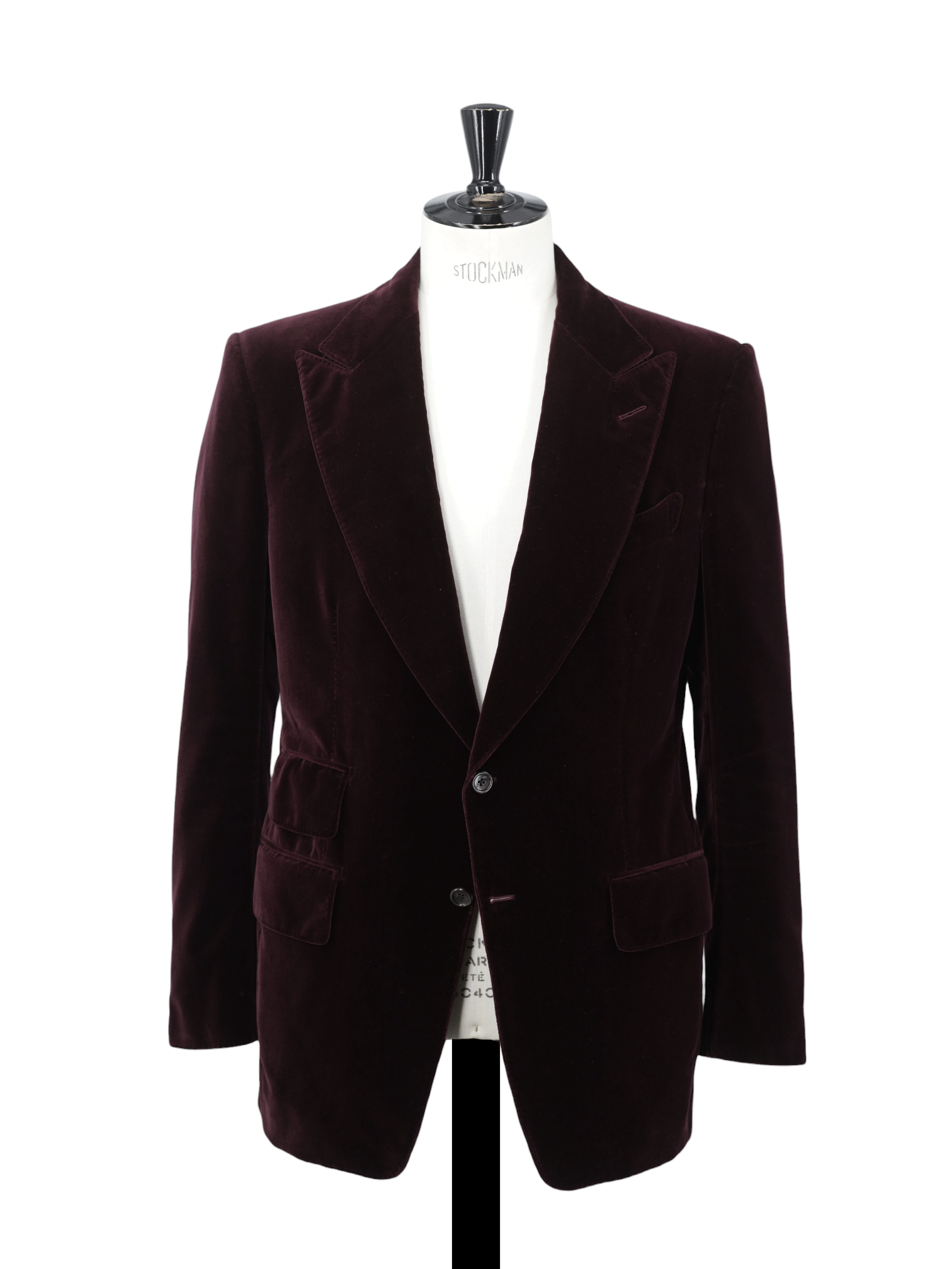 Tom Ford Burgundy Pure Cotton-Velvet Shelton Smoking Jacket