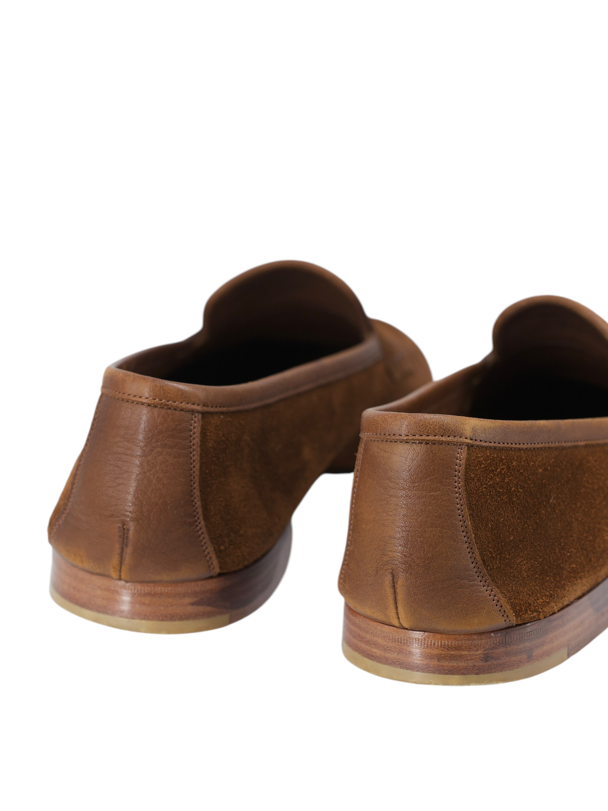 Edward Green Brown Baby-Calf Suede Portland Unlined Tassel Loafer