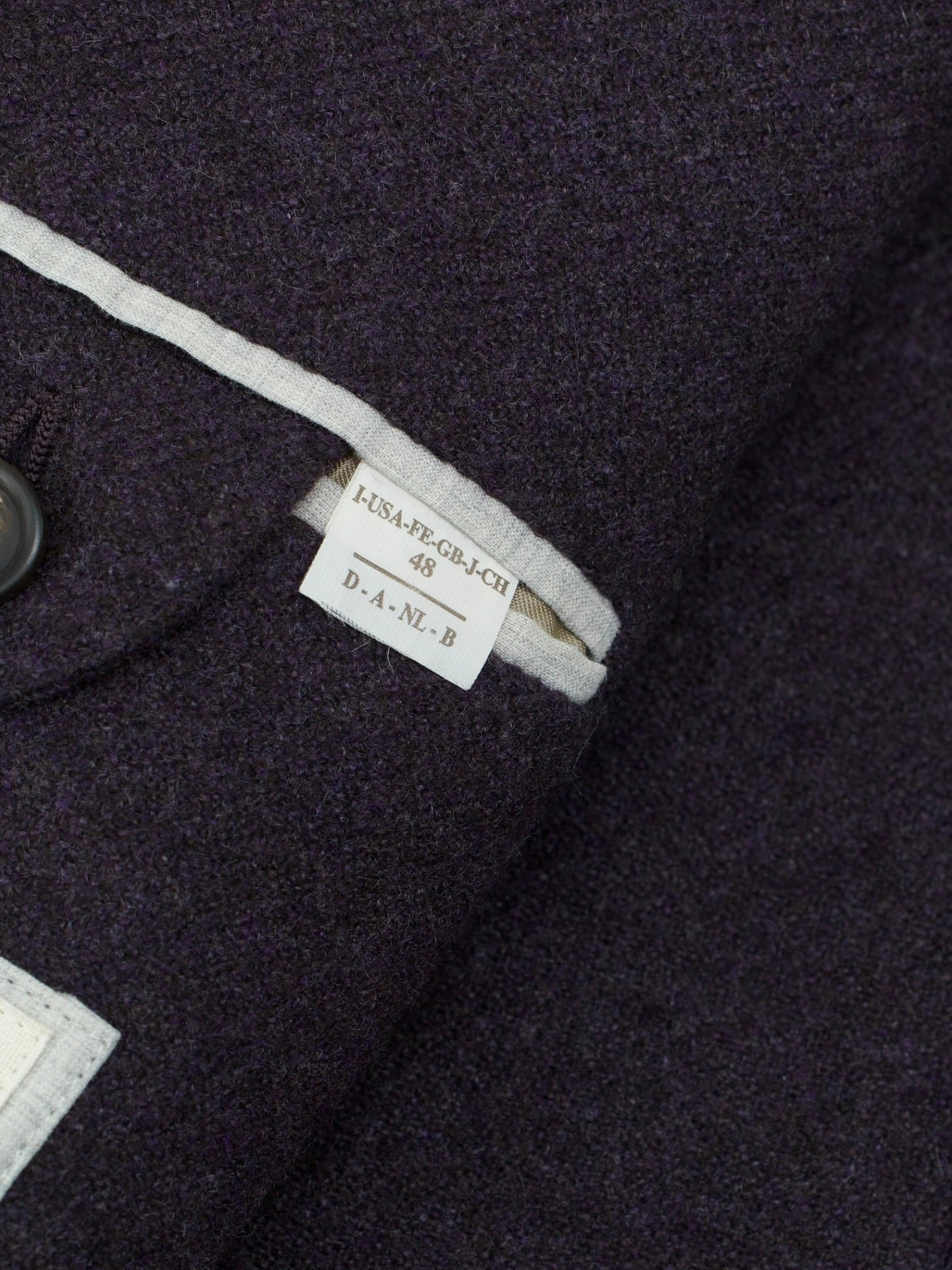 Brunello Cucinelli Aubergine Cashmere & Wool Peak-Lapel Jacket