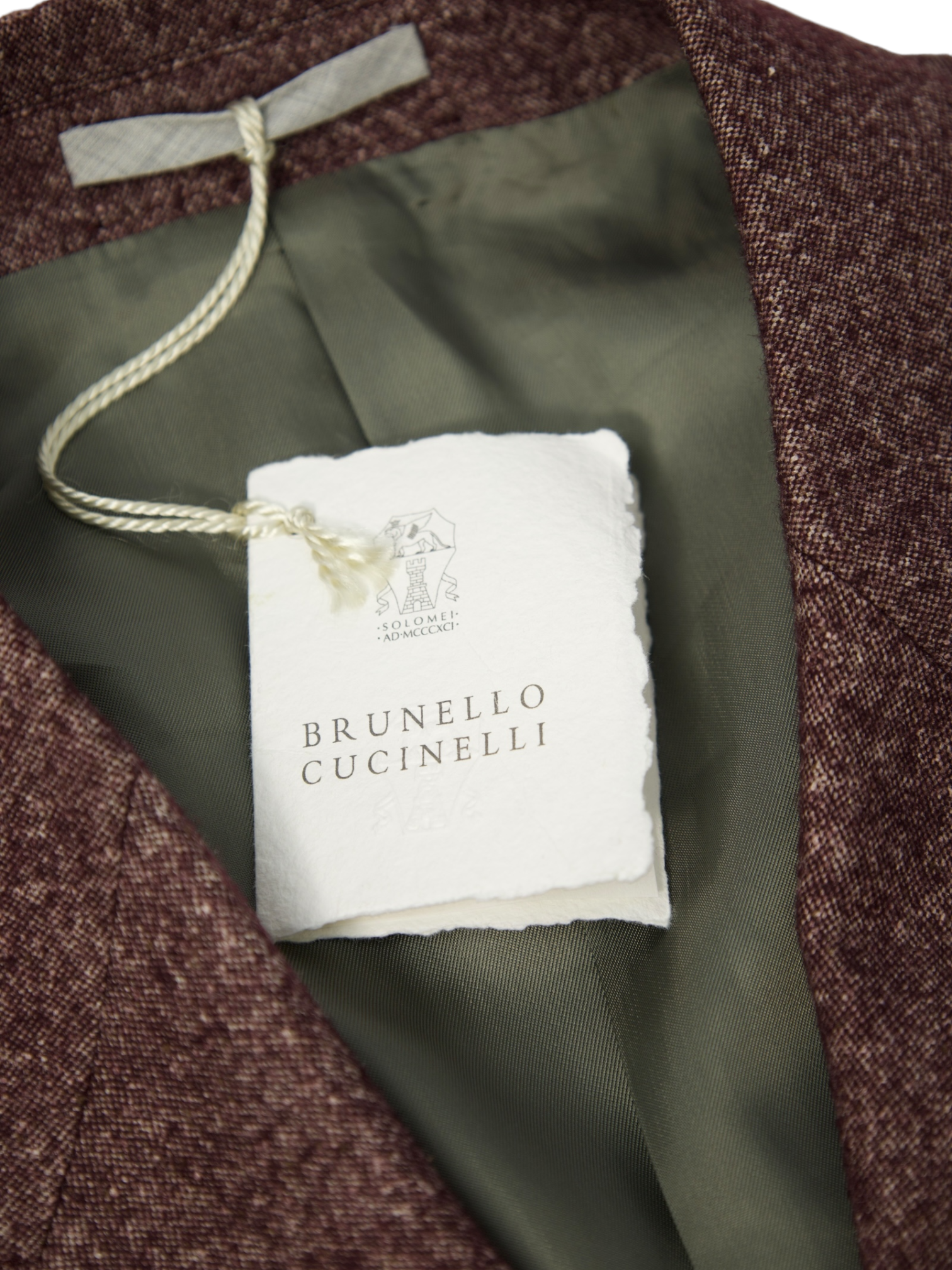 Brunello Cucinelli Aubergine Wool, Silk & Cashmere Jacket