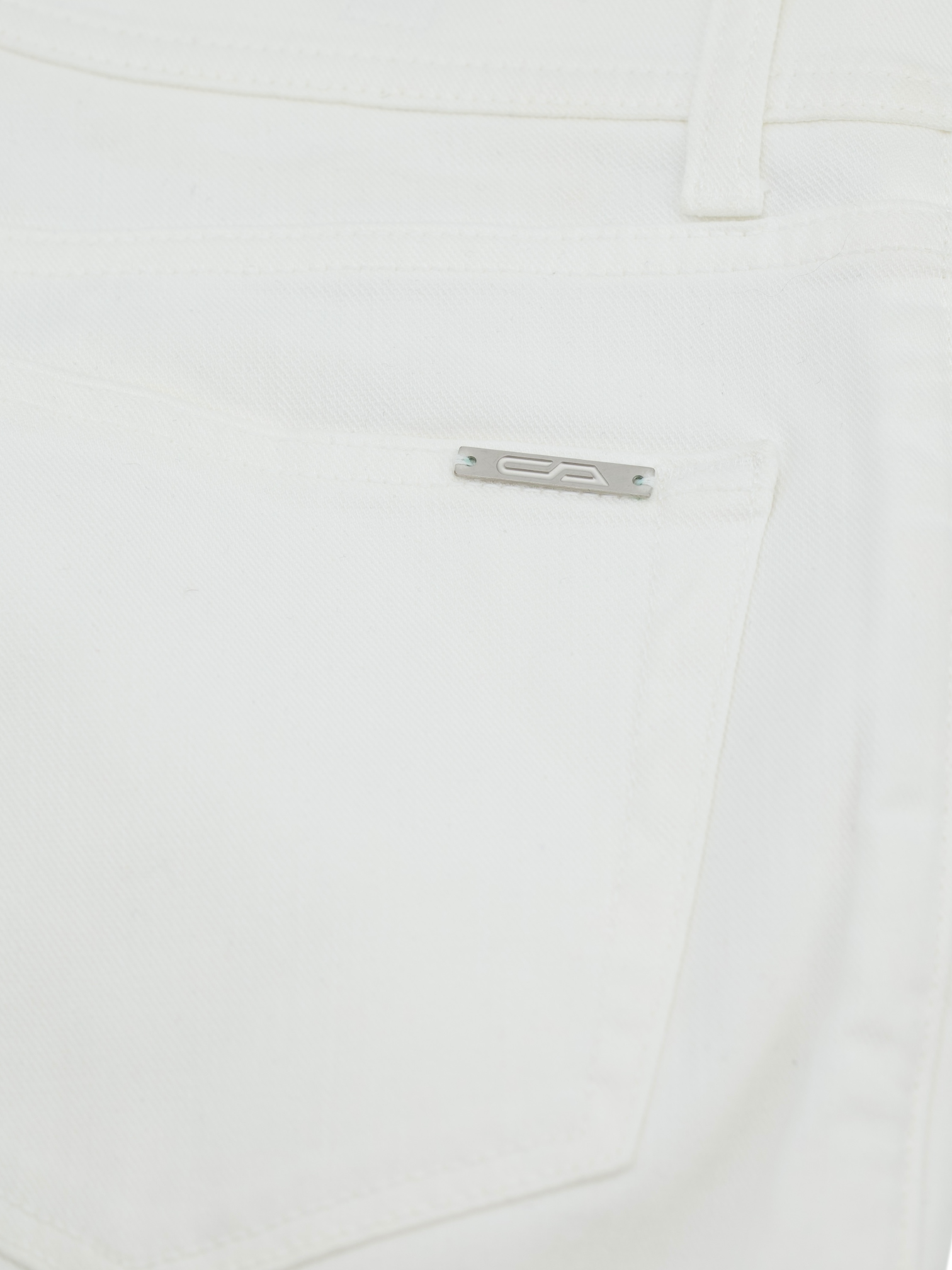Cesare Attolini White Cotton-Stretch Twill 5-Pocket 101 Jeans