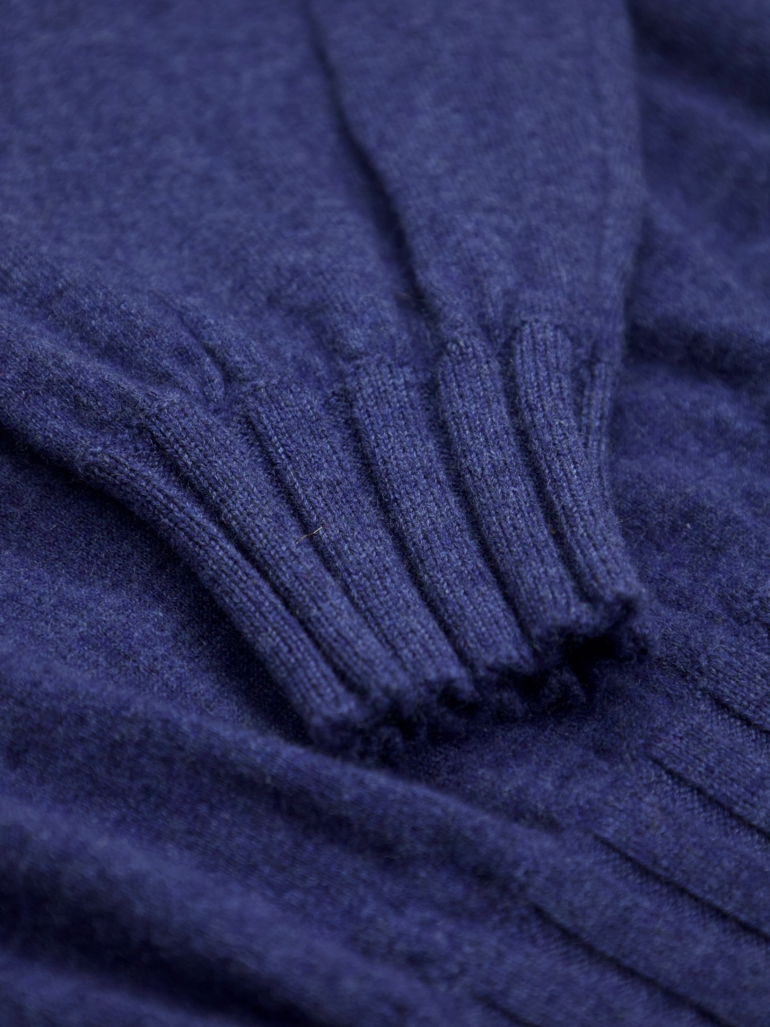 Cesare Attolini Denim Blue Pure Cashmere Turtleneck