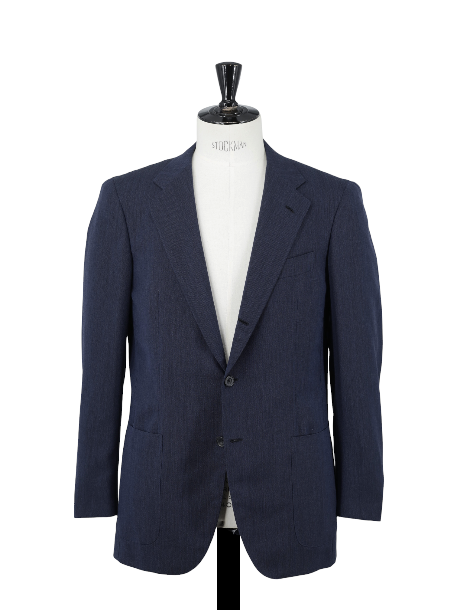 Rubinacci Dark Blue Wool & Mohair Hopsack Jacket