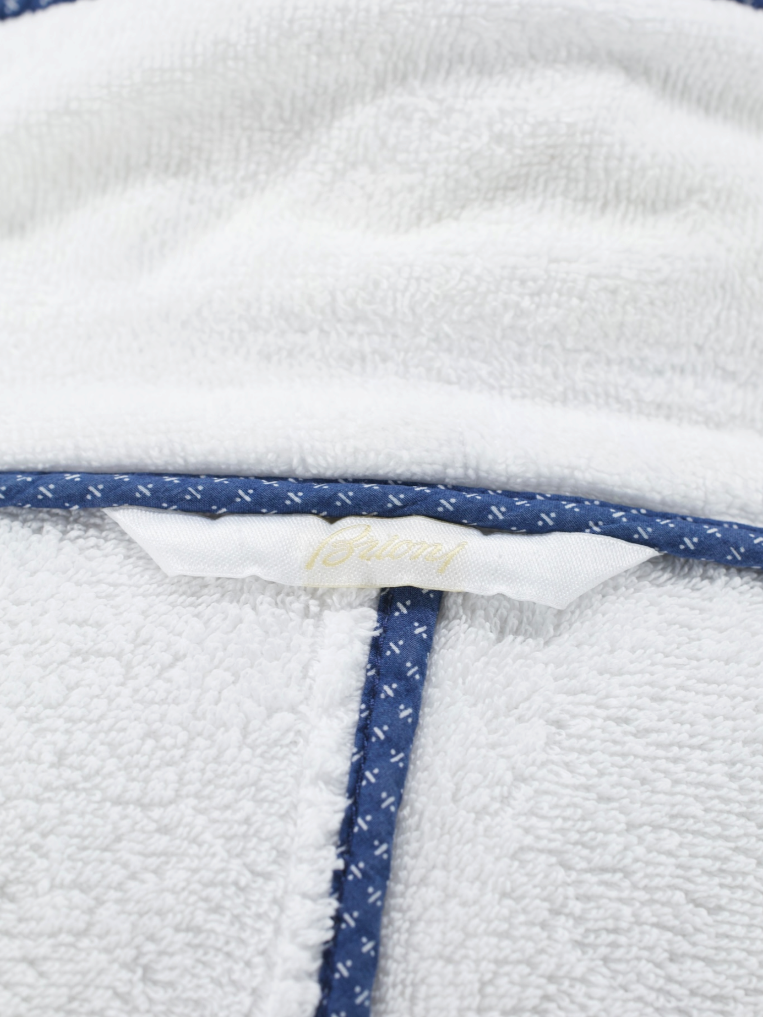 Brioni White Cotton Terry Towelling Flâneur Jacket