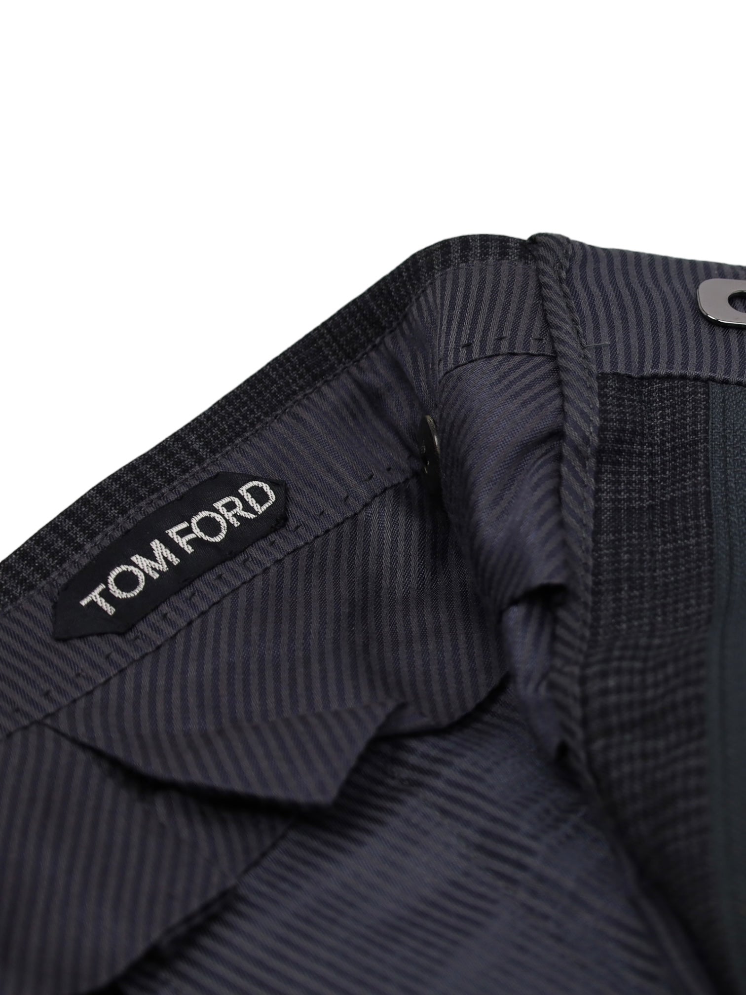 Tom Ford Grey Double Breasted Glenplaid Suit