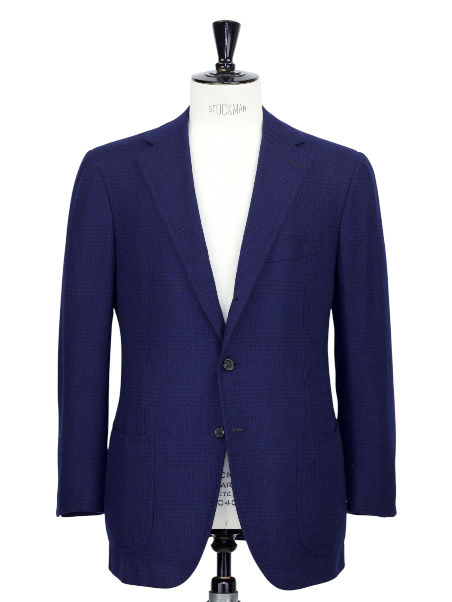 Cesare Attolini Blue Prince of Wales Check Cashmere Jacket