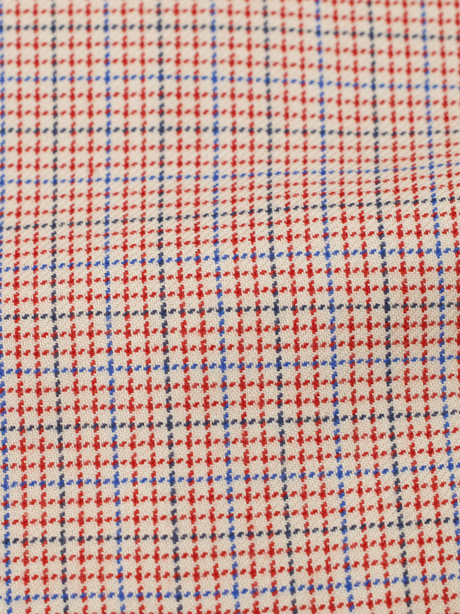 Kiton Vintage Red & Blue Pure Cashmere Micro-Check Jacket