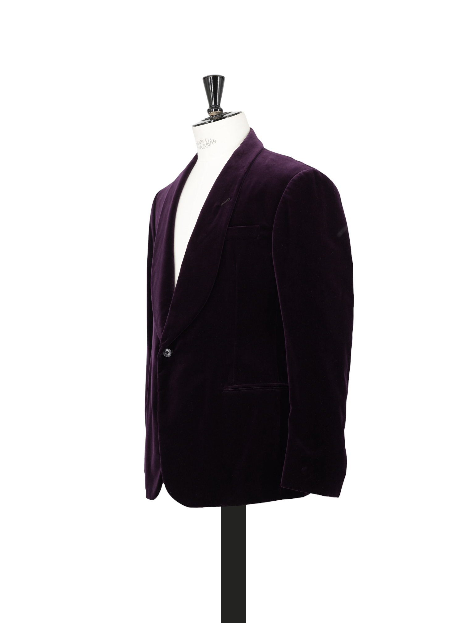 Ralph Lauren Purple Label Aubergine Cotton Velvet Smoking Jacket