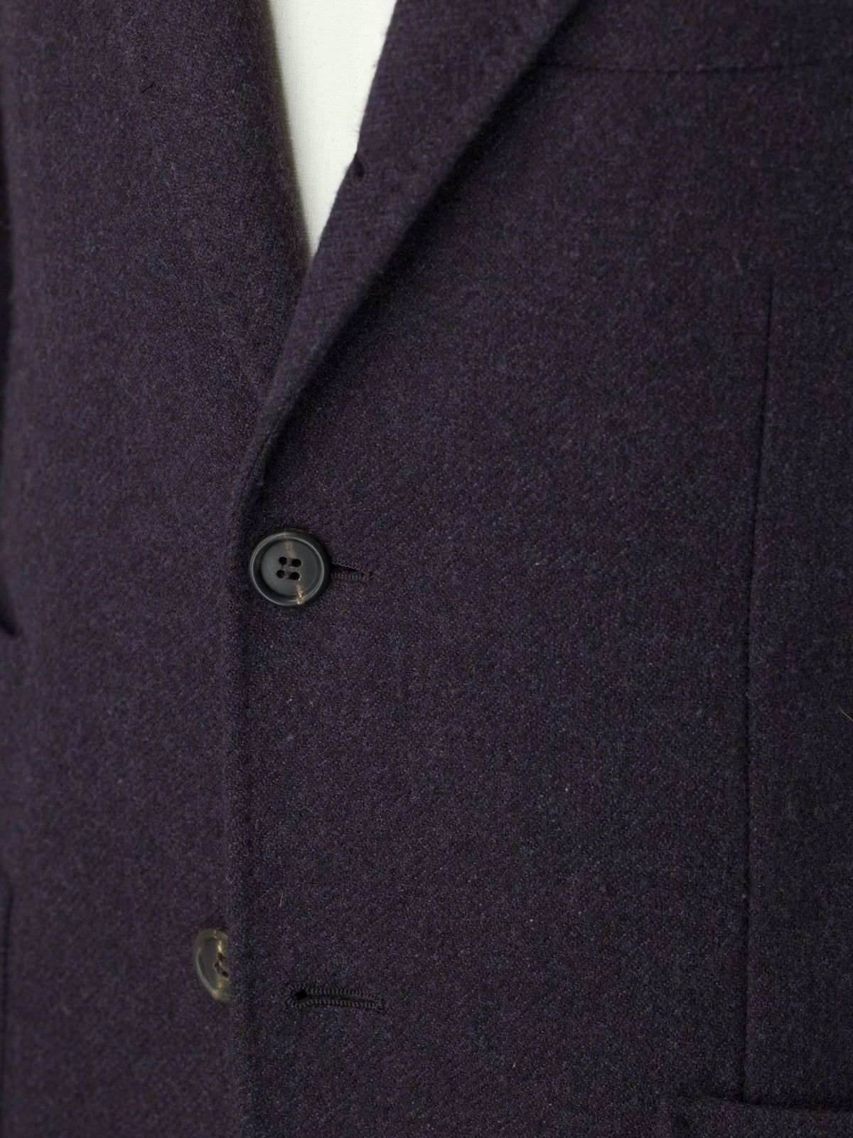 Brunello Cucinelli Aubergine Cashmere & Wool Peak-Lapel Jacket