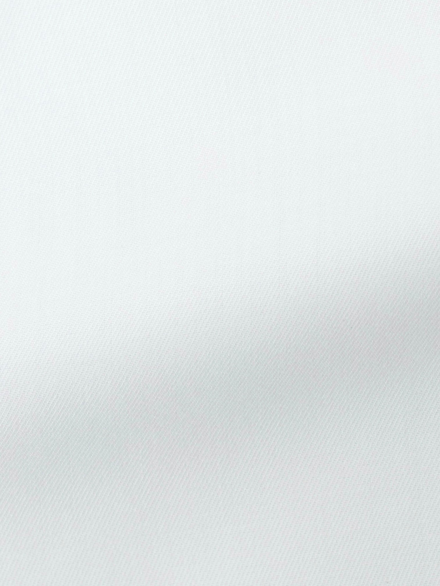 Finamore Esclusiva White Alumo Cotton Twill Shirt