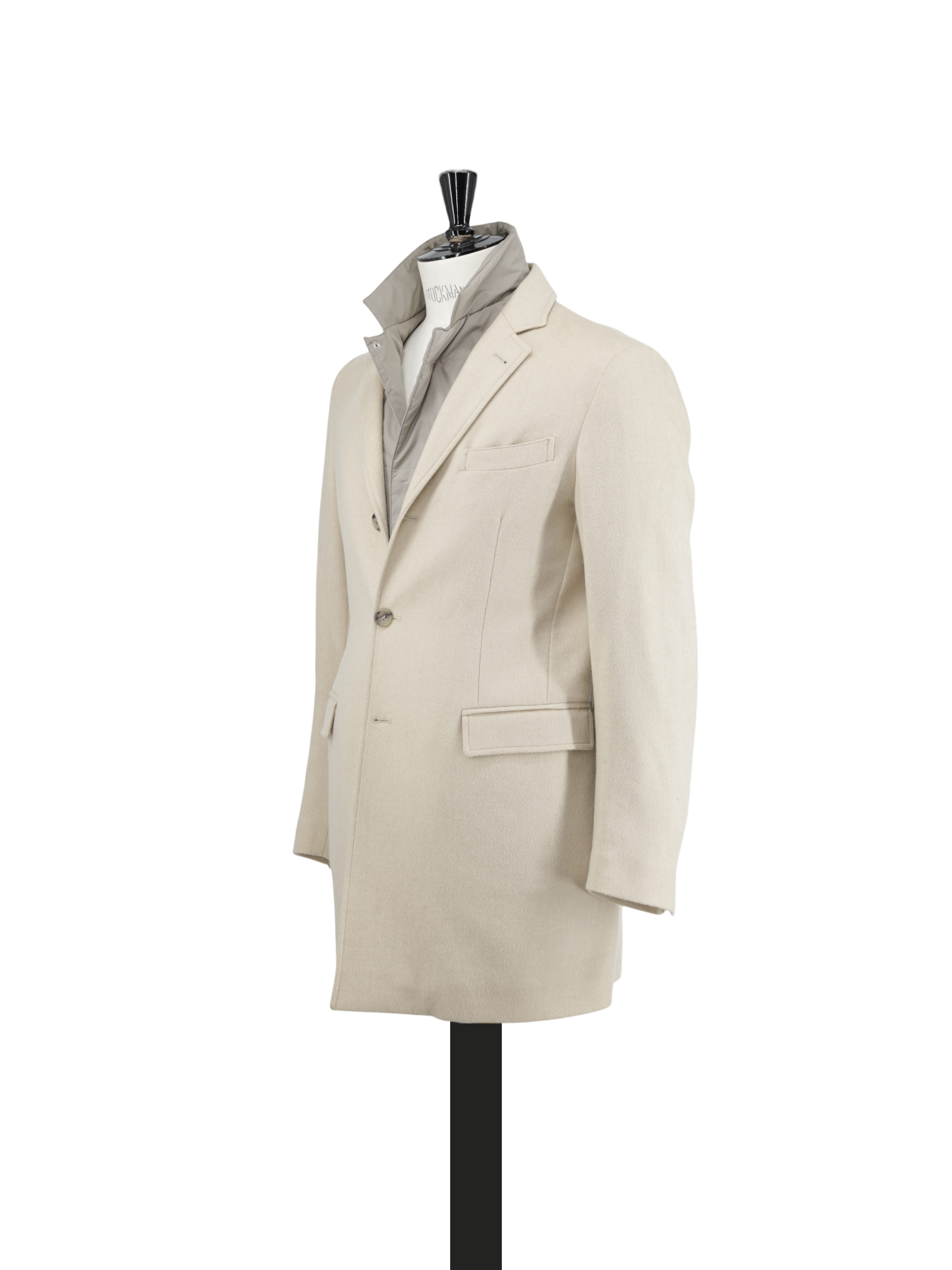 Luigi Borrelli Beige Pure-Camel Padded Sartorial Coat