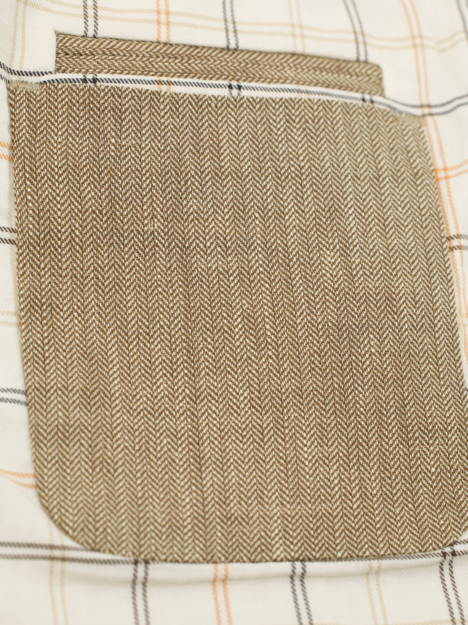 Corneliani ID Brown Linen & Wool Herringbone Vespa Jacket