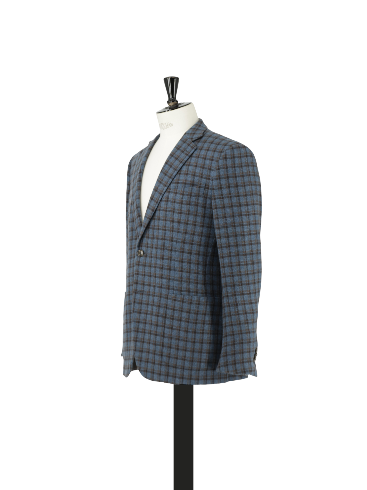 Ermenegildo Zegna Petrol & Brown Pure Cashmere Checkered Jacket