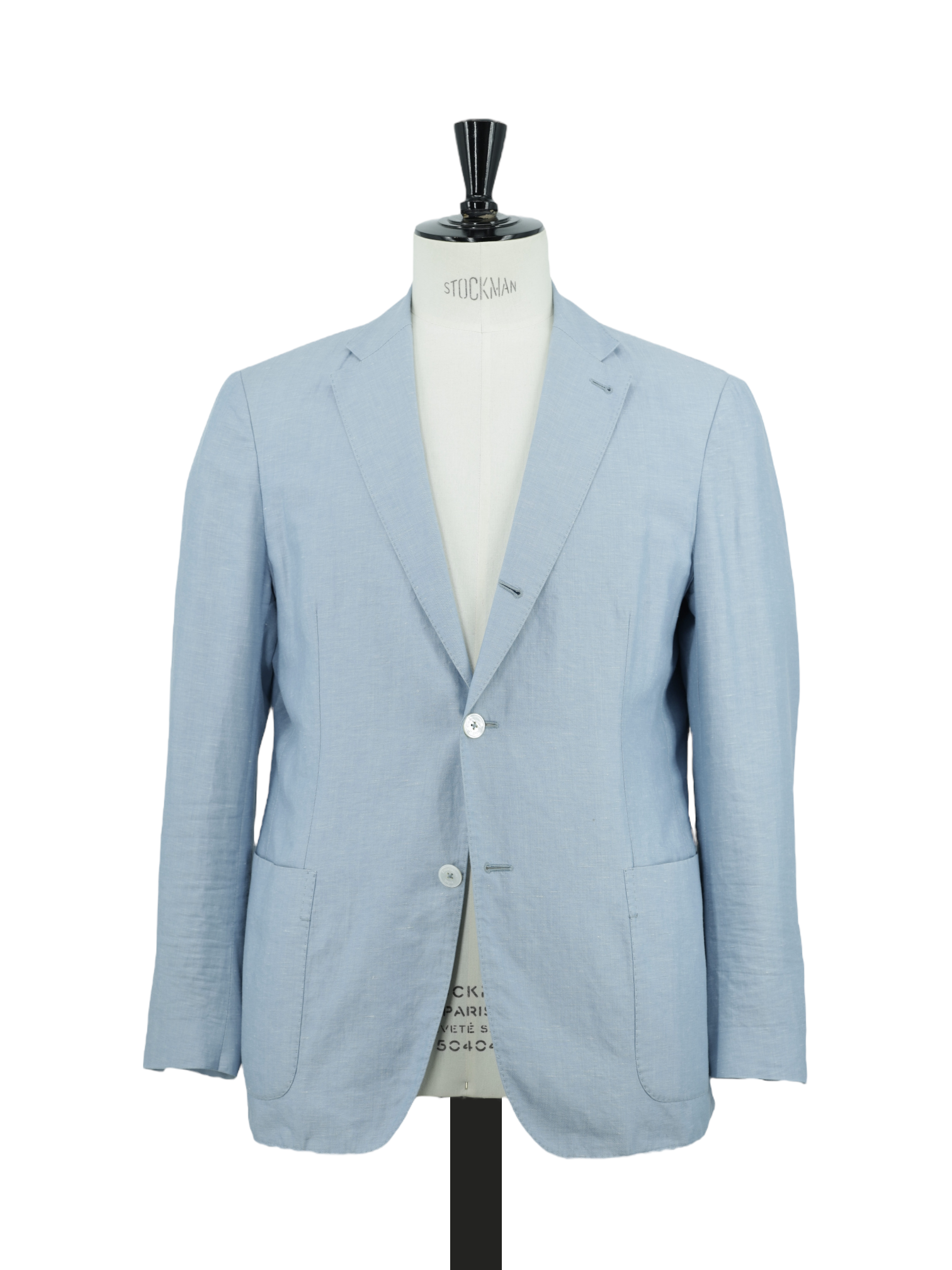 Ermenegildo Zegna Light Blue Wool, Silk & Linen Unconstructed Crossover Jacket