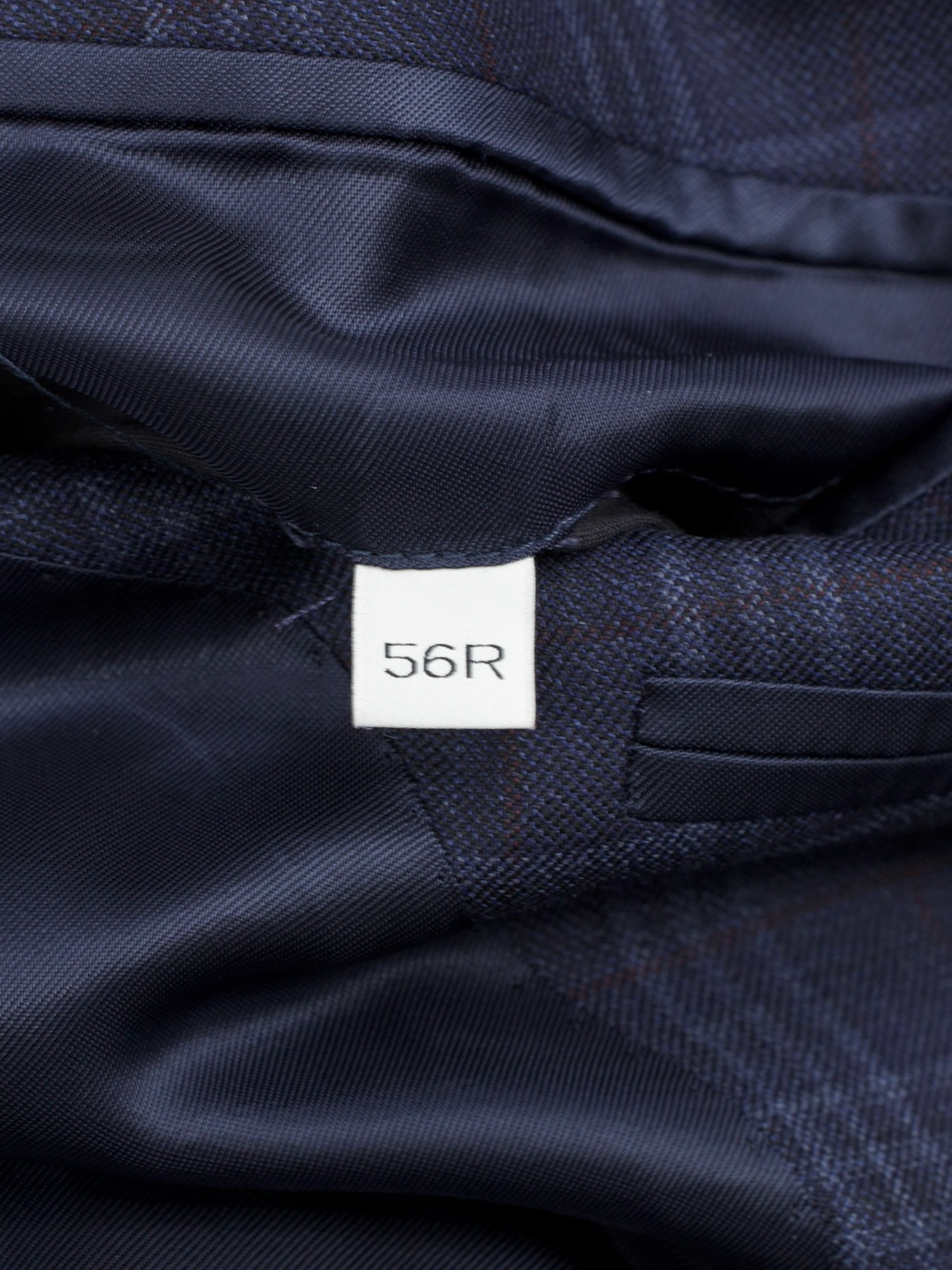 Cifonelli Dark Blue Fine-Wool Double Breasted Checkered Jacket