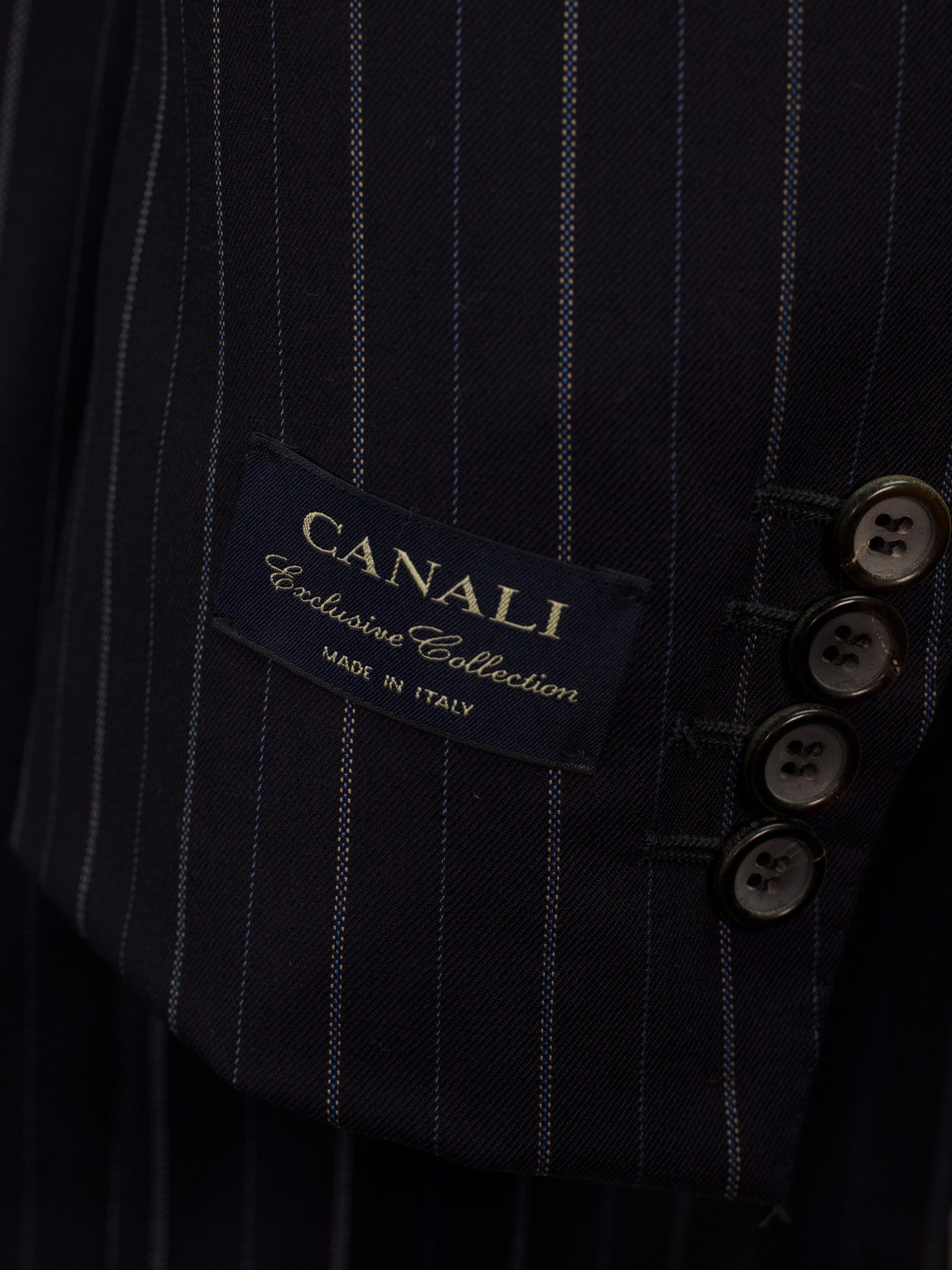 Canali Navy & Light Blue Super 150's "Exclusive Collection" Multi-Pinstripe Suit