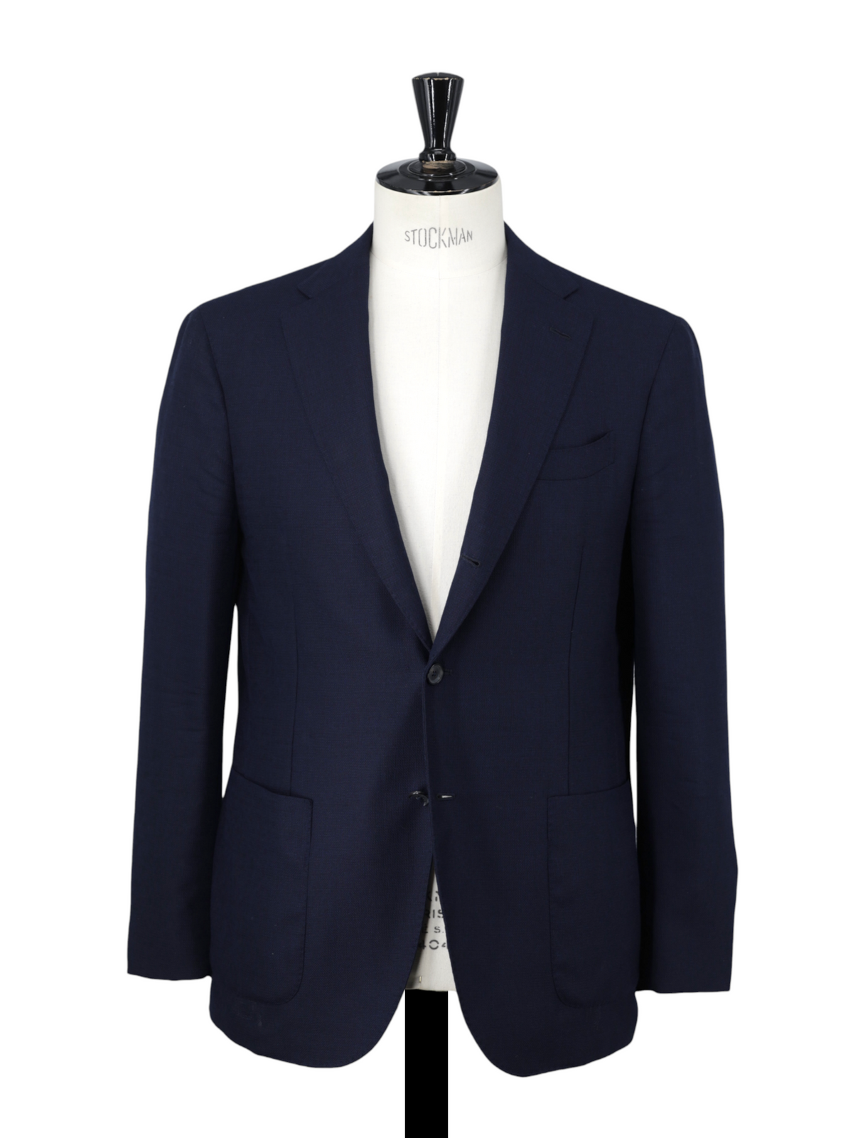 Luigi Borrelli Navy Wool Breathable-Hopsack Jacket