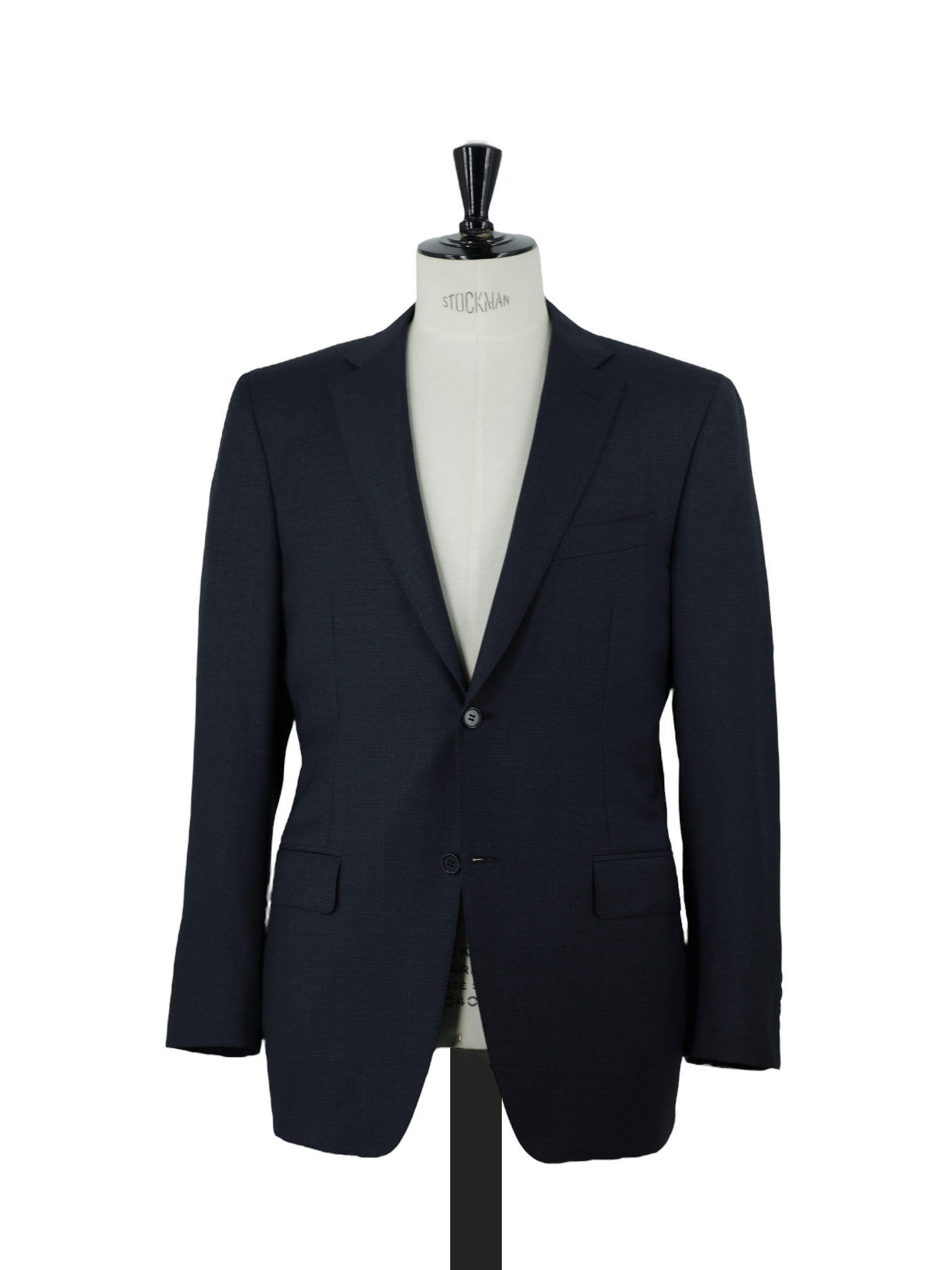 Canali Navy Extrafine-Wool Puppytooth Jacket